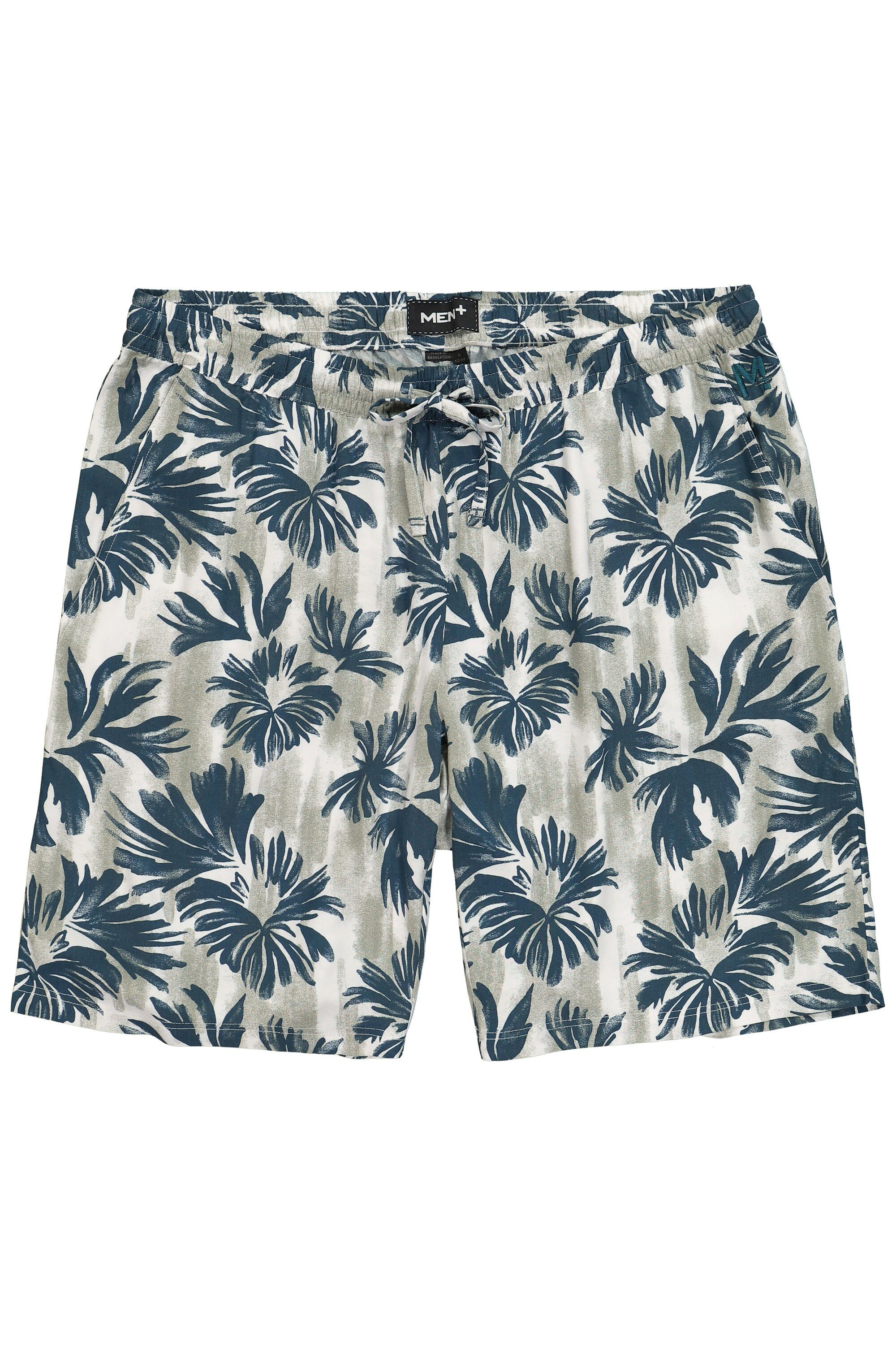 Men Plus Bermudas Men+ Viskose-Bermuda Alloverdruck günstig online kaufen
