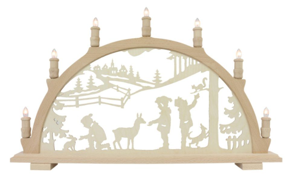 Osterhase Lenk und Sohn Schwibbogen Wildfütterung