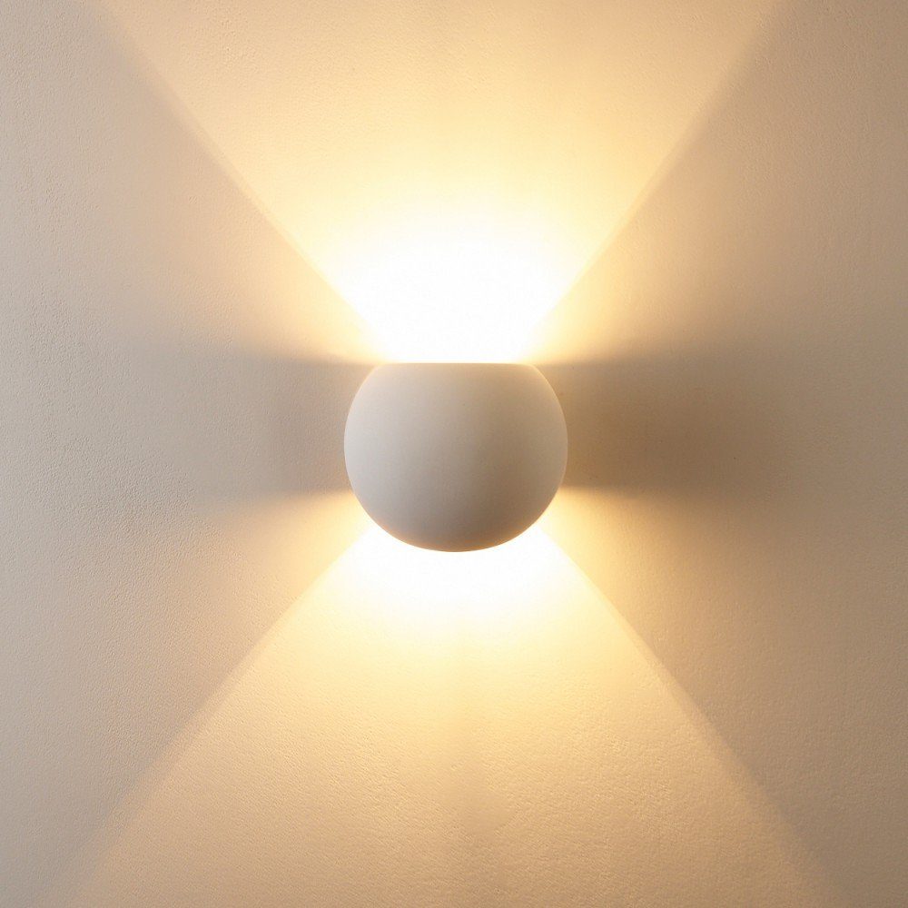 hofstein Wandleuchte »Scorzo« aus Keramik in Weiß, ohne Leuchtmittel, Wandlampe Up & Down, 1xG9, Innen mit handelsüblichen Farben bemalbar