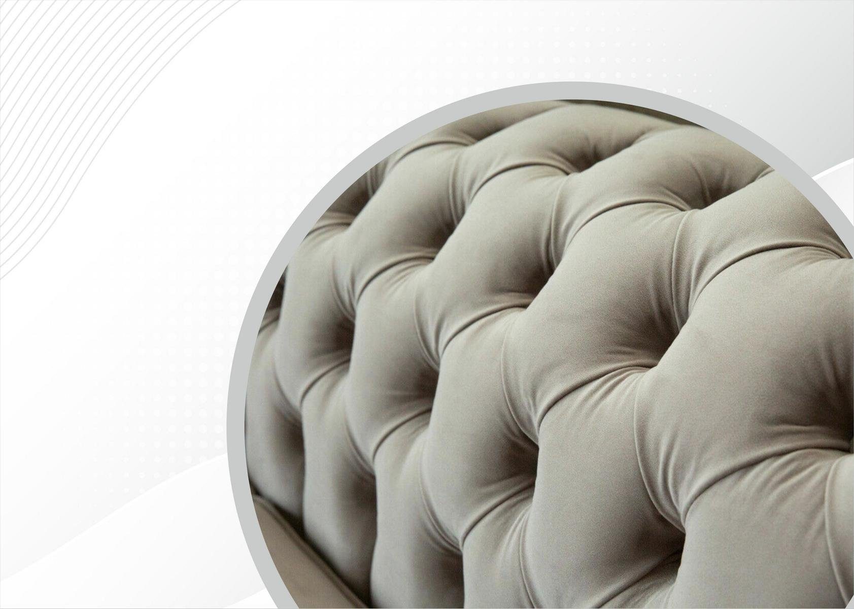 Sofa 225 cm 3 JVmoebel Sitzer Couch Chesterfield Design Chesterfield-Sofa,