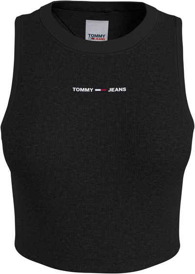 Tommy Jeans Tanktop »TJW CROP TINY LINEAR TANK« mit Tommy Jeans Linear Logo-Schriftzug