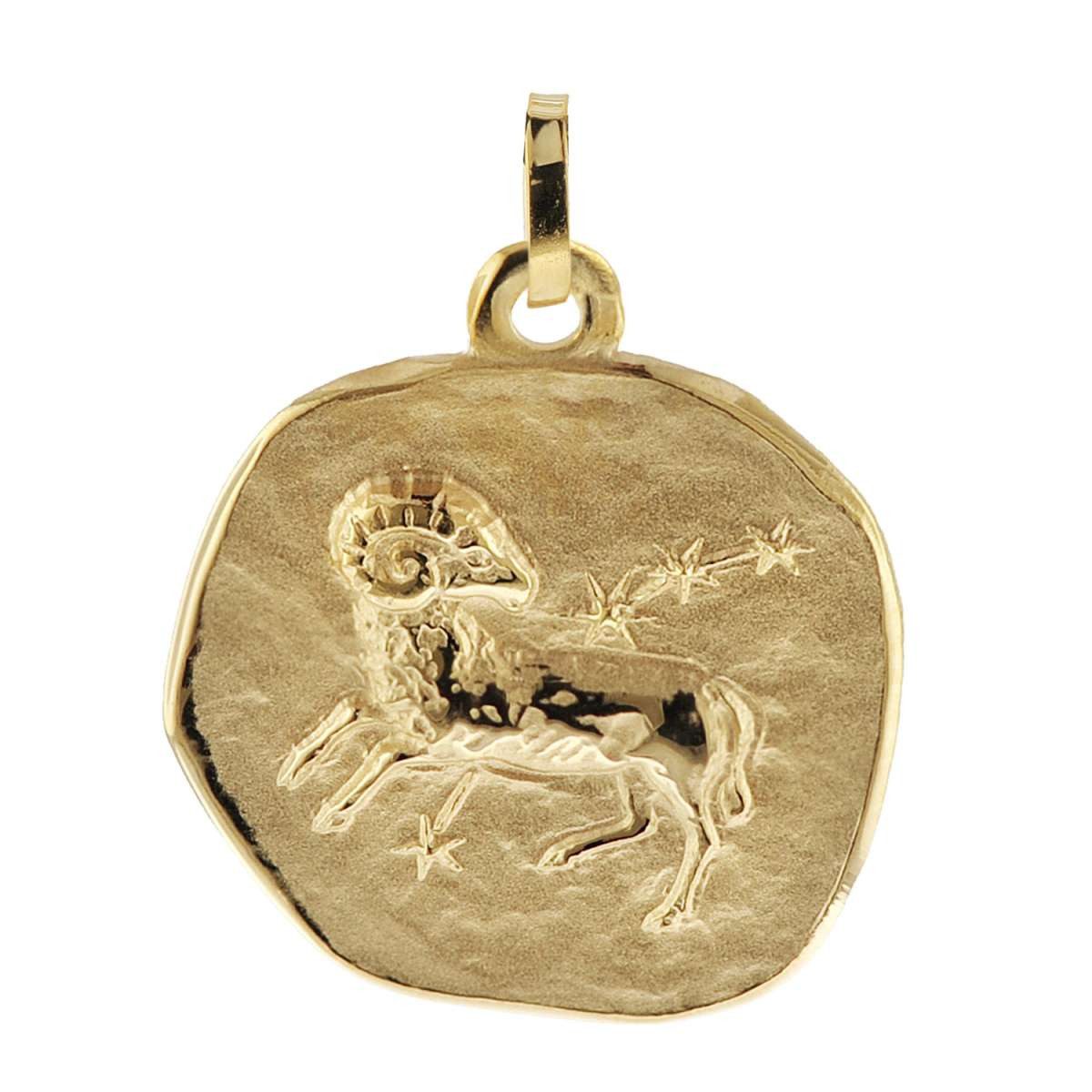 trendor Sternzeichenanhänger 08982-04, Sternzeichen-Anhänger Widder 333 Gold 20 mm