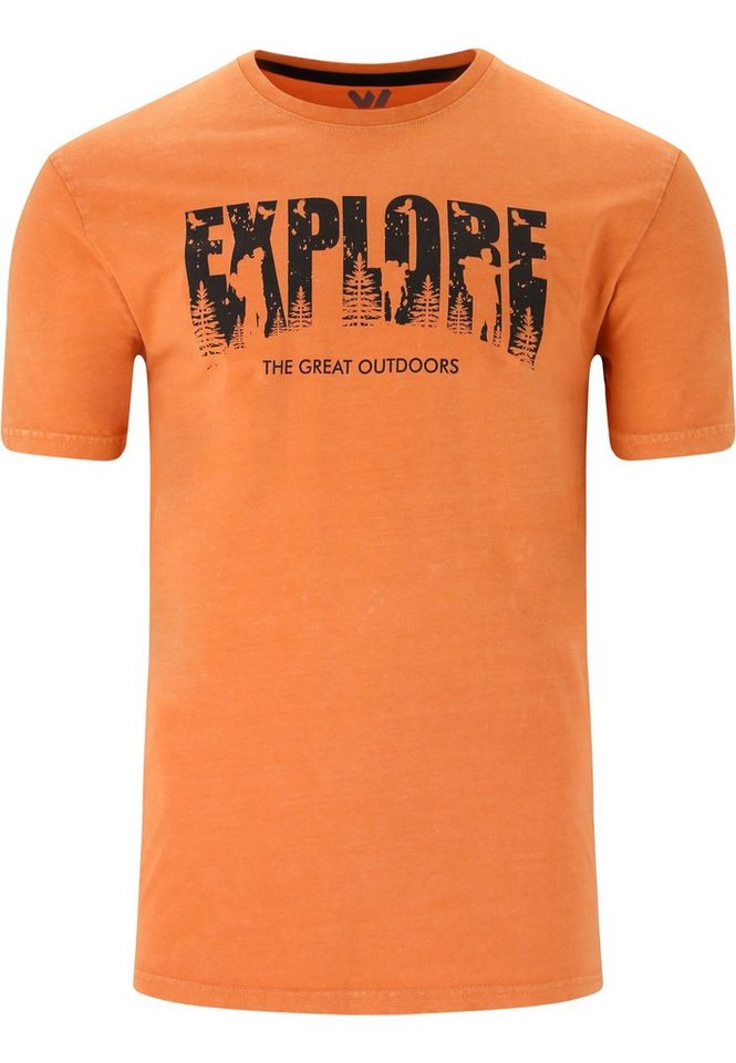 WHISTLER T-Shirt Explorer (1-tlg) mit coolem Aufdruck, Angenehmes  Tragegefühl dank weicher Baumwolle
