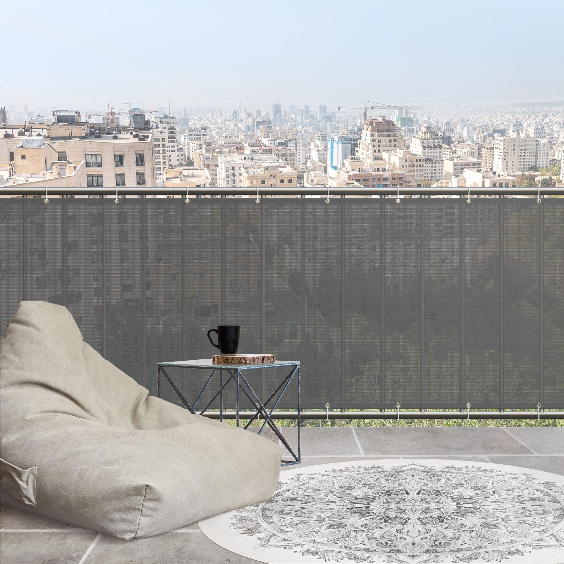 Bilderdepot24 Balkonsichtschutz Sichtschutz Balkon Einfarbig Modern günstig online kaufen