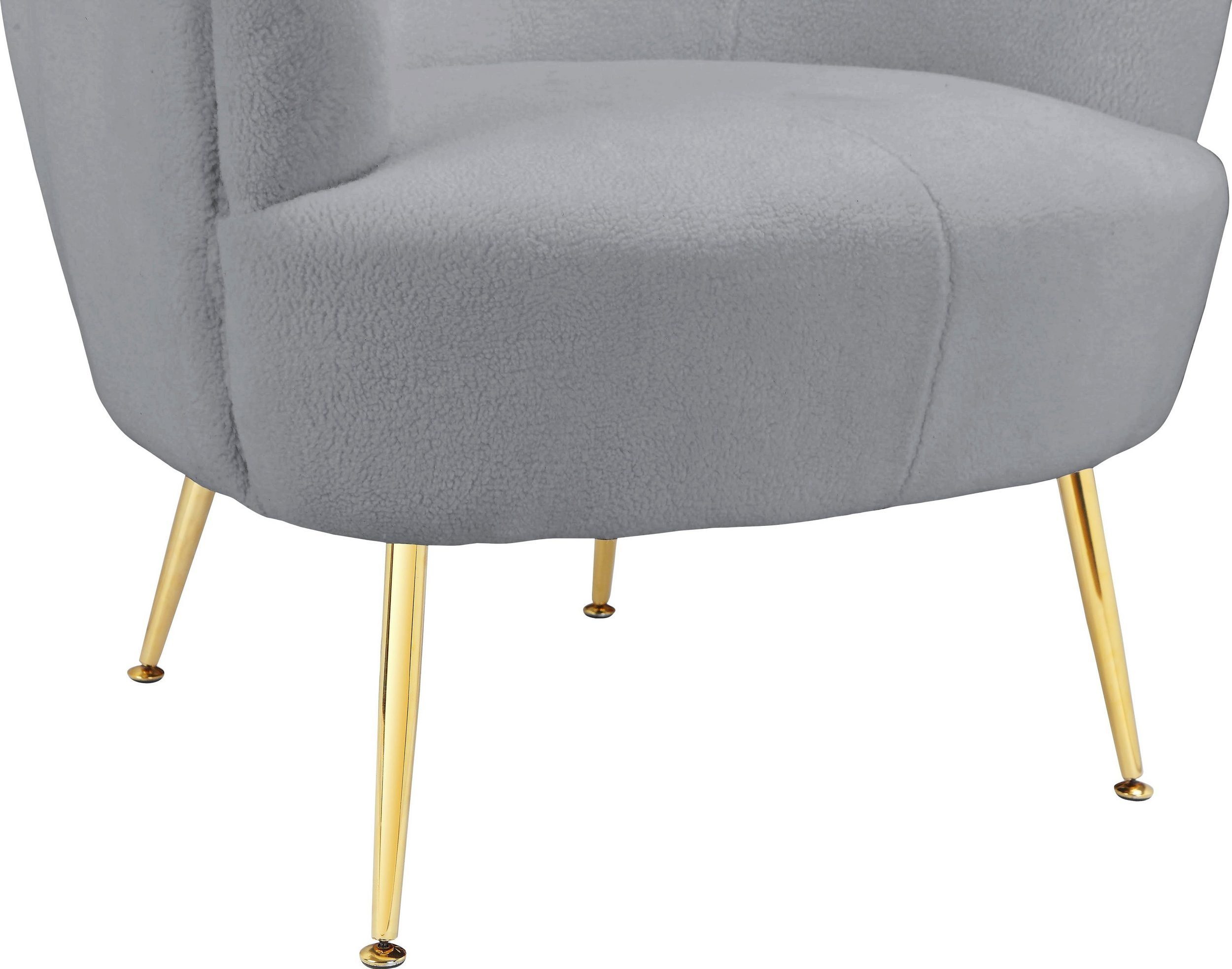 with color gold Loungesessel loft24 Scavo, Upholstered armchair