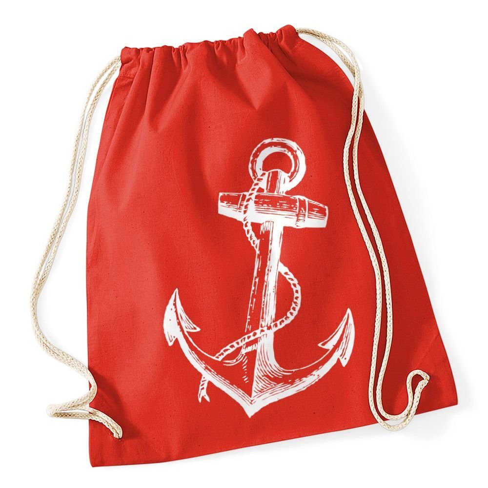 Autiga Turnbeutel Turnbeutel Anker Hipster Beutel Tasche Anchor Jutebeutel Beuteltasche Drawstring