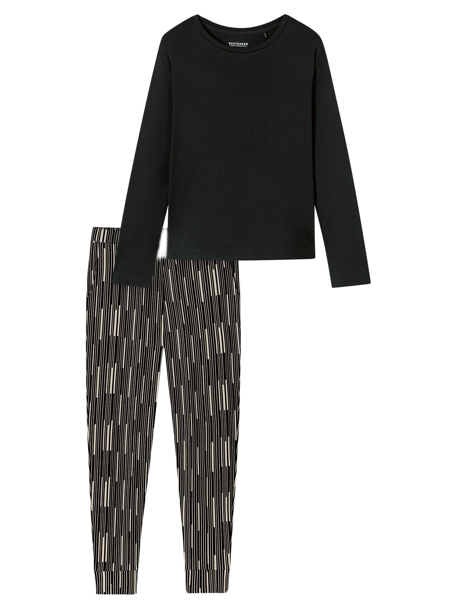 Schiesser Pyjama Modern Nightwear (2 tlg) schlafanzug schlafmode bequem günstig online kaufen