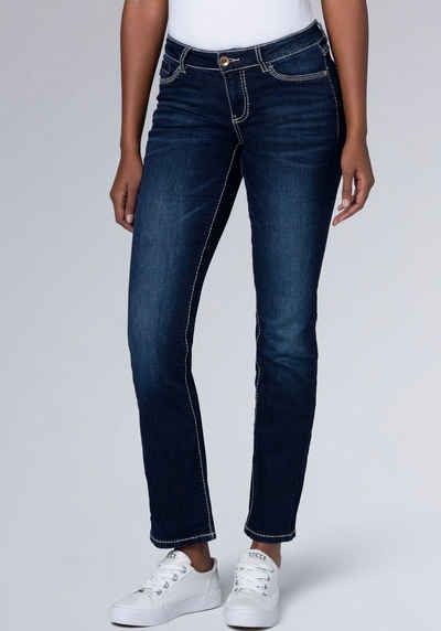 SOCCX Slim-fit-Jeans »RO:MY« mit hellen Nähten