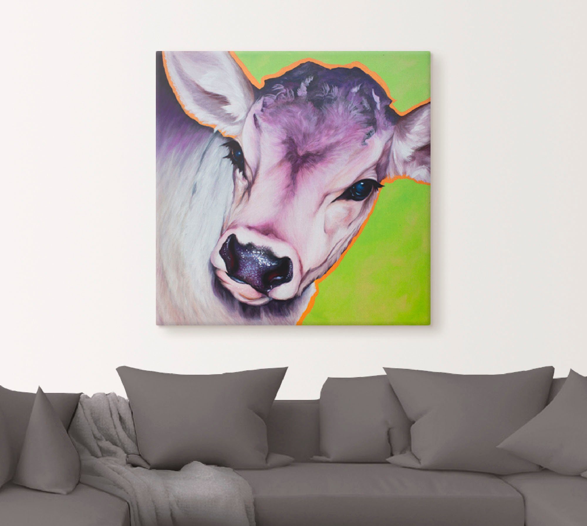 St), Kuh Pretty Artland versch. in Größen Wandbild Poster Leinwandbild, oder (1 Betty, als Haustiere Wandaufkleber