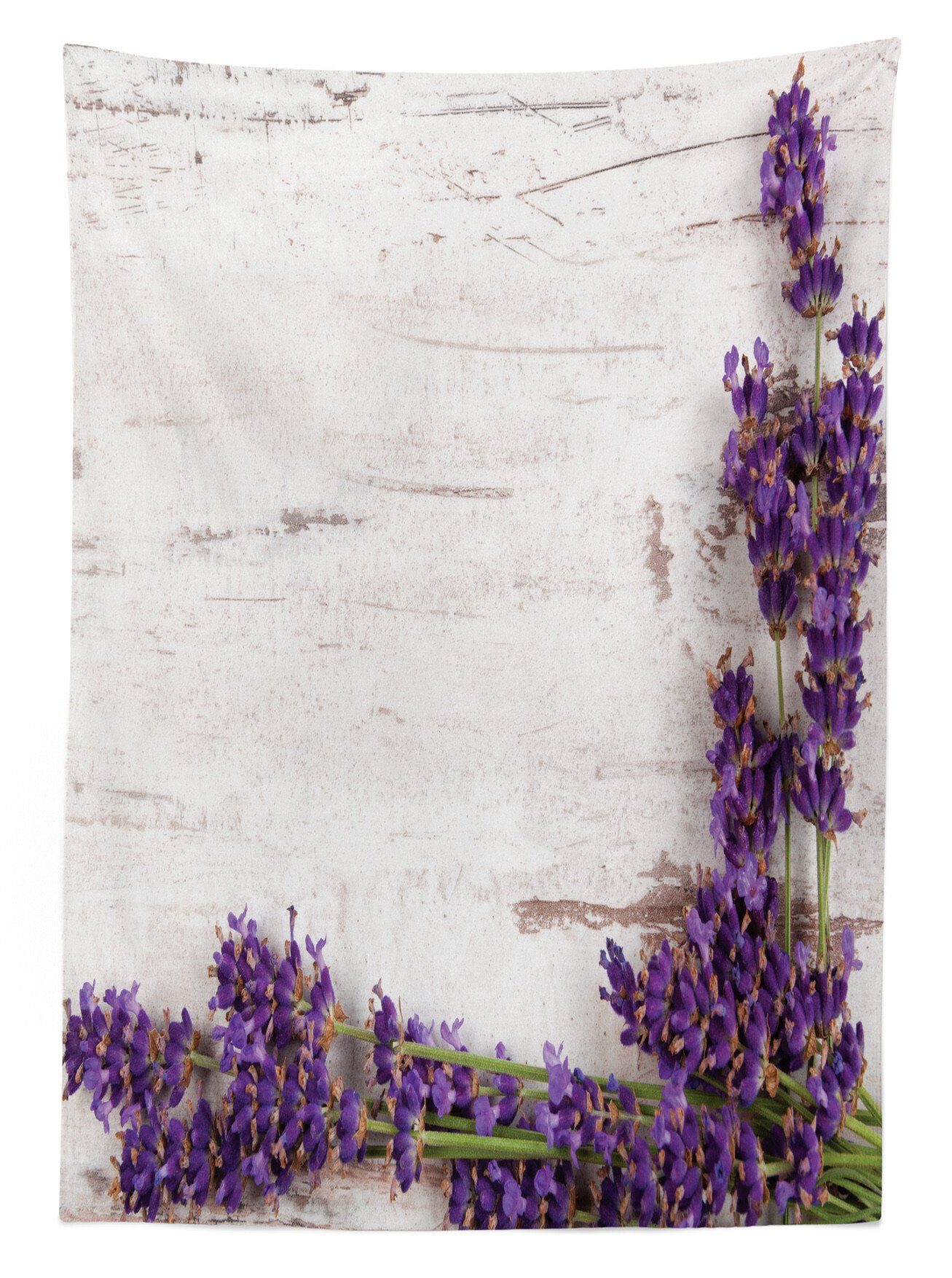 Abakuhaus Außen Farbfest rustikales Bereich den Klare Lavendel-Blumen-Tabelle Farben, Holz Waschbar Für Tischdecke geeignet