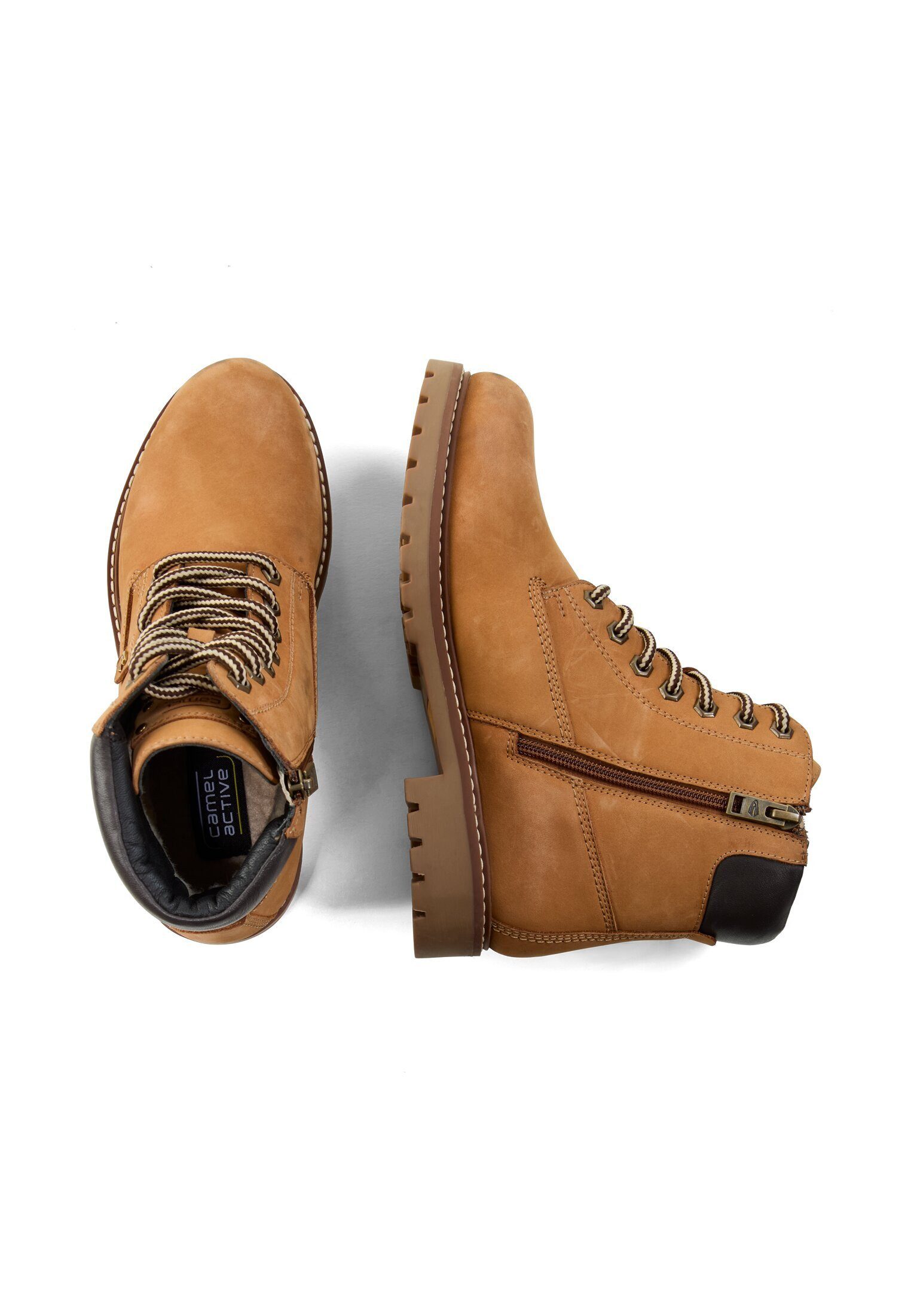camel active mit seitlichem Reißverschluss Schnürschuh