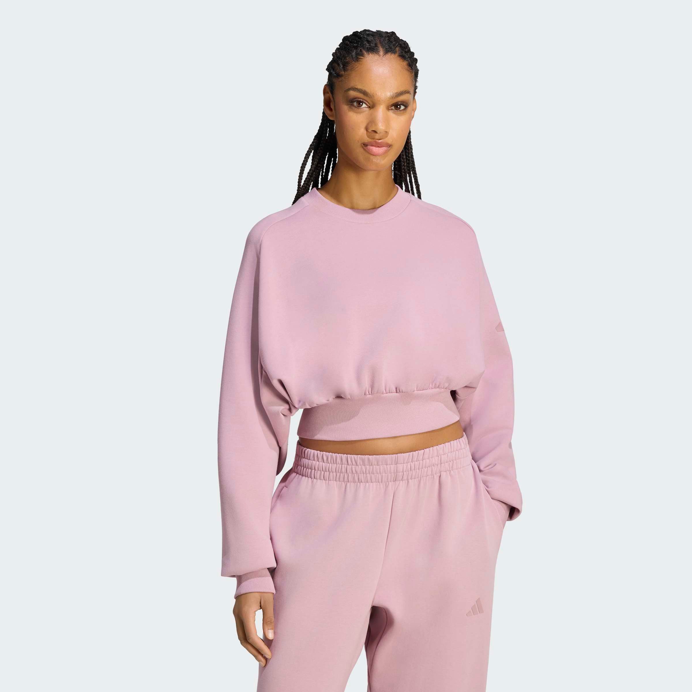 adidas Sportswear Sweatshirt W ALL SZN SL SW mit angesetztem Bündchen, aus weichem, leichtem Material