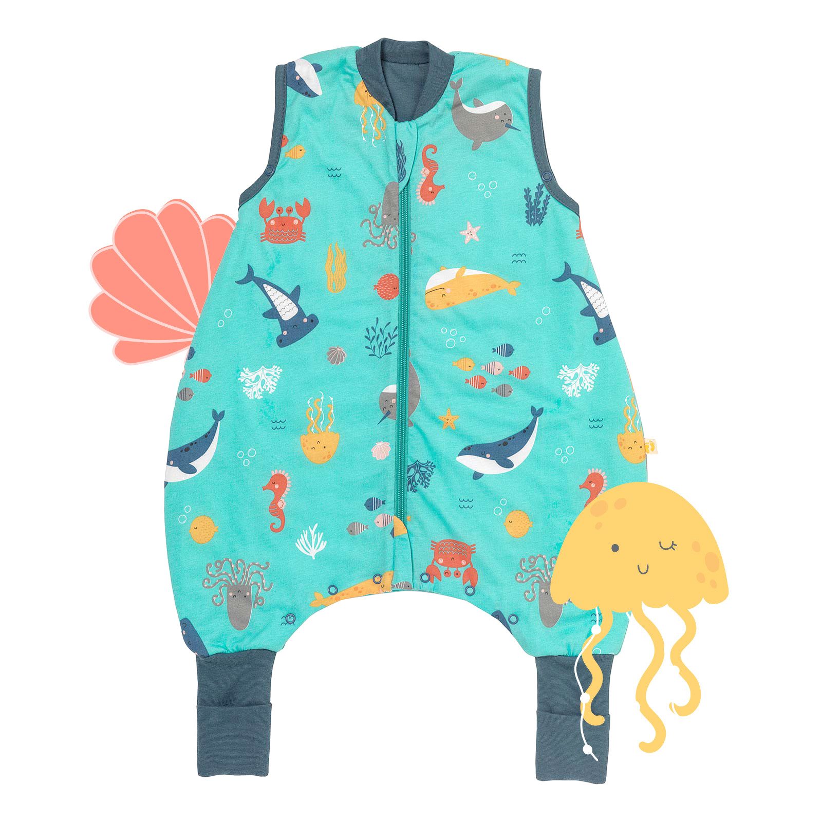 Schlummersack Kinderschlafsack Schlafsack mit Füßen und umklappbaren Bündch günstig online kaufen