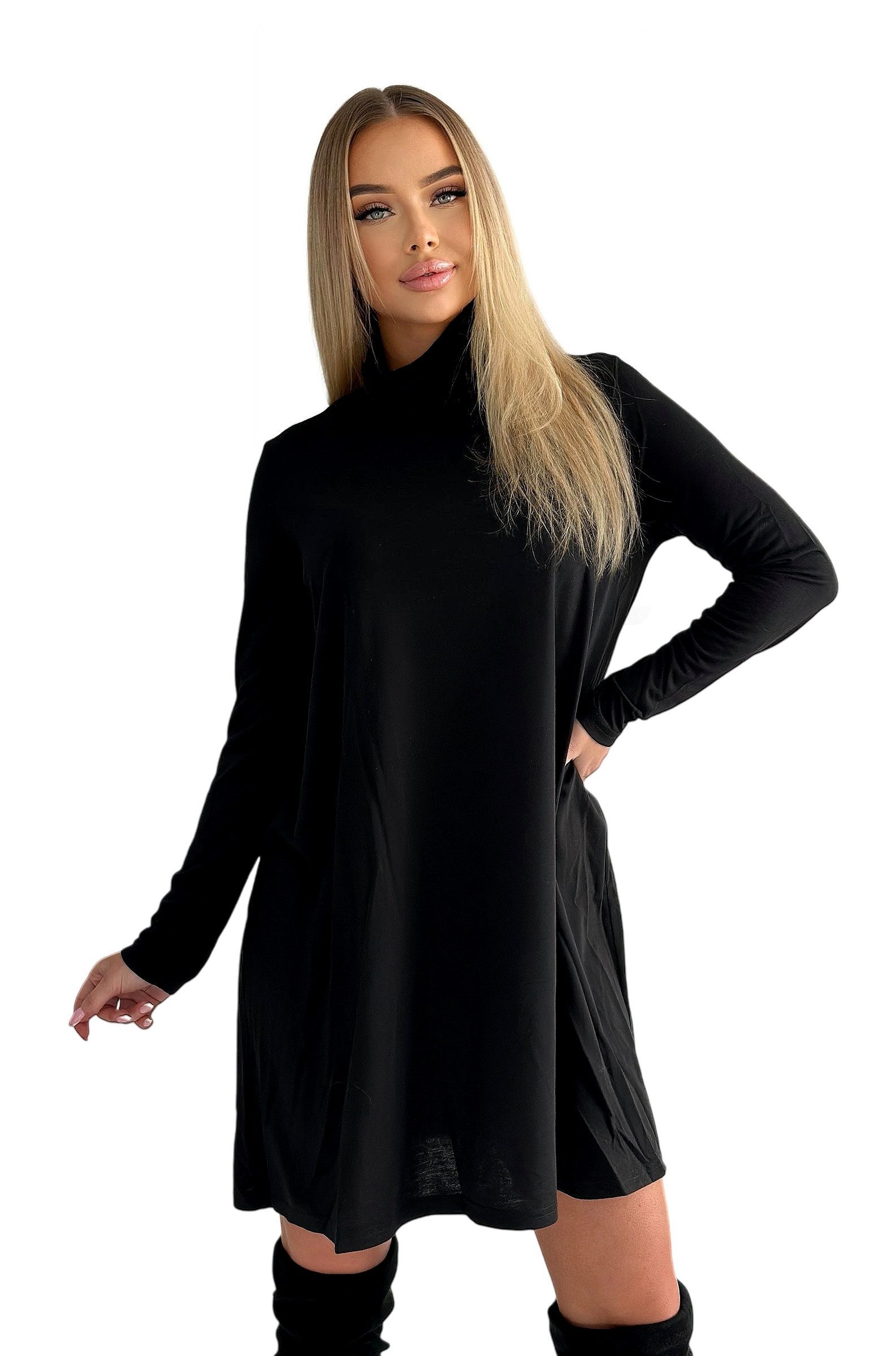A-Linien-Kleid Kleid Tunika Longshirt Pulli Tunika Minikleid 6510