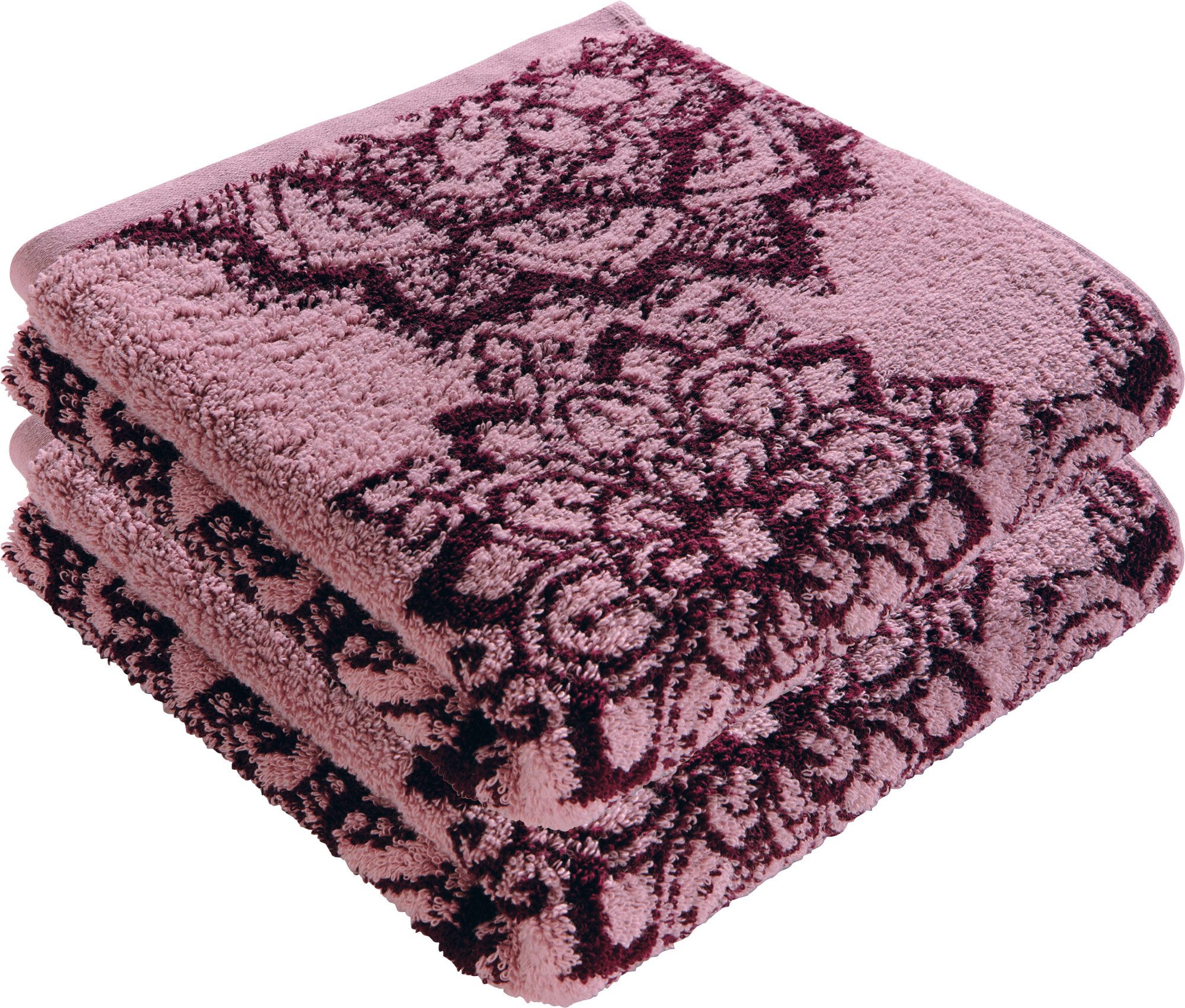 Erwin Müller Duschtuch Duschtuch "Mandala" 2er-Pack, Frottier/Jacquard, Walk-Frottier Motiv