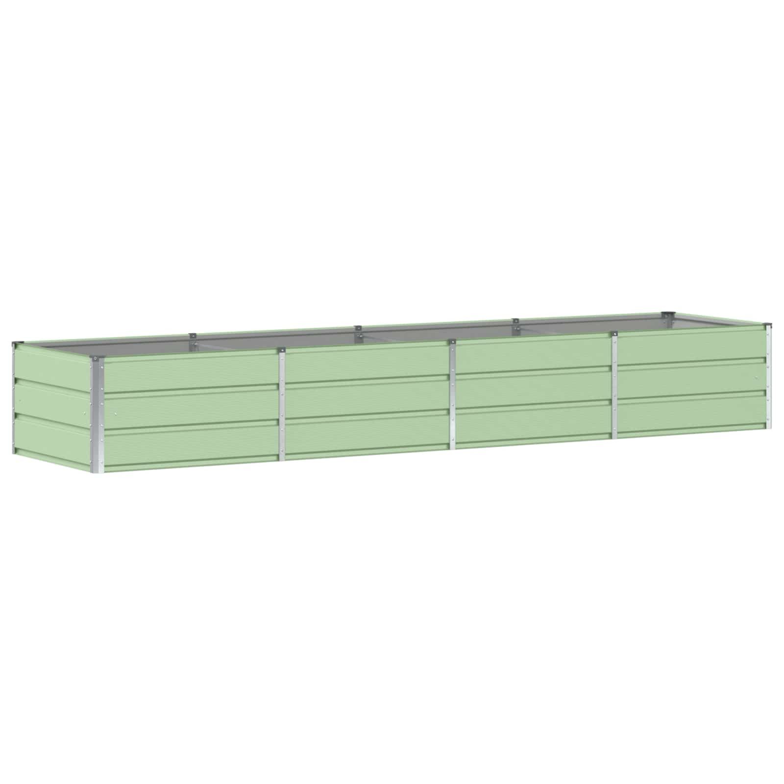 vidaXL Blumentopf Pflanzkübel Grün 320 x 80 x 45 cm Stahl (1 St)