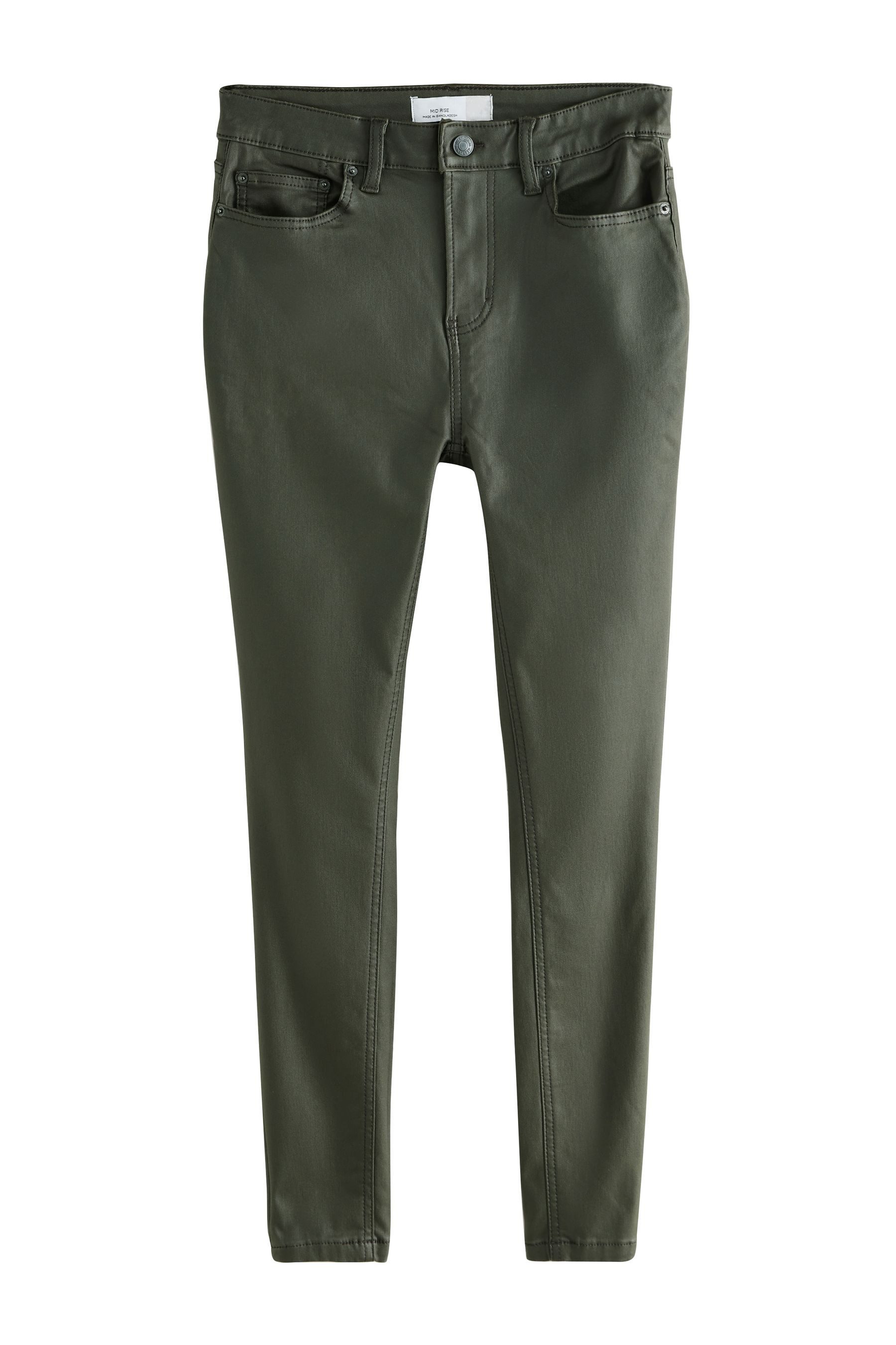 Next Skinny-fit-Jeans Beschichtete Skinny Fit Denim-Jeans, Kurzgröße (1-tlg)