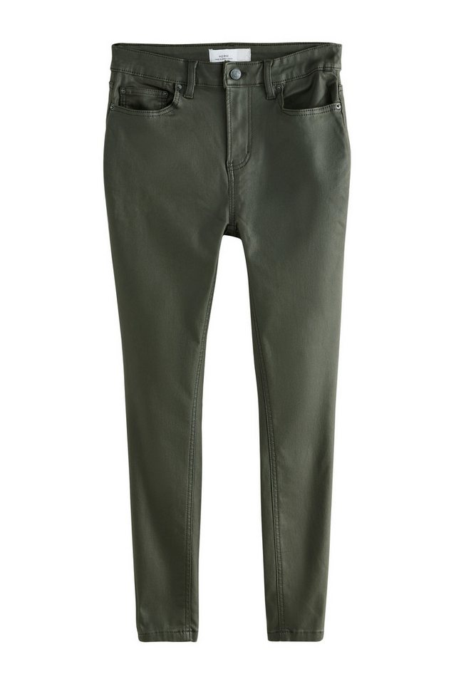 Next Skinny-fit-Jeans Beschichtete Skinny Fit Denim-Jeans, Kurzgröße (1-tlg)