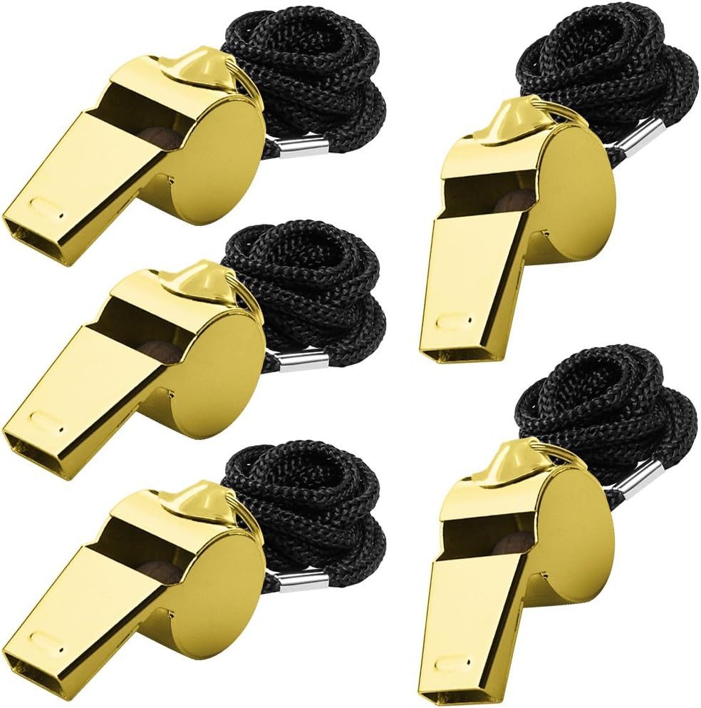 FELIXLEO Tornetz Loud Metal Pfeife in Gold liefert einen sehr lauten Signalton (1-St)