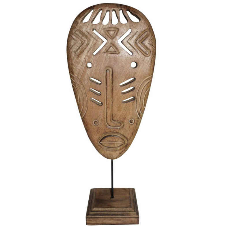 Mars & More Afrikafigur »Exotische Dekoration Maske Mangoholz CIDMM48 44cm Mars&More«, Mit Ständer