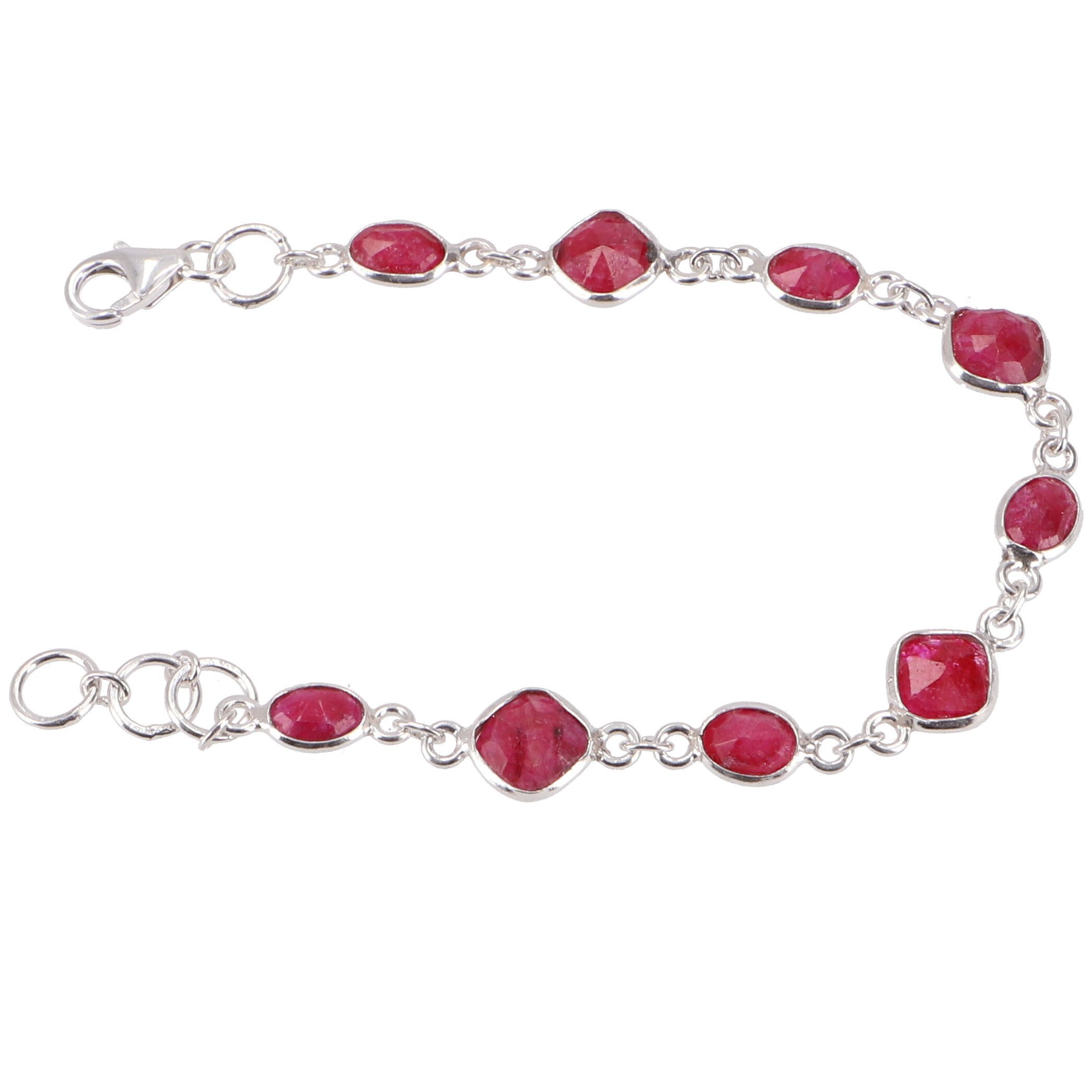 Guru-Shop Armreif Indisches Boho Silber Armband, Edelsteinarmband..