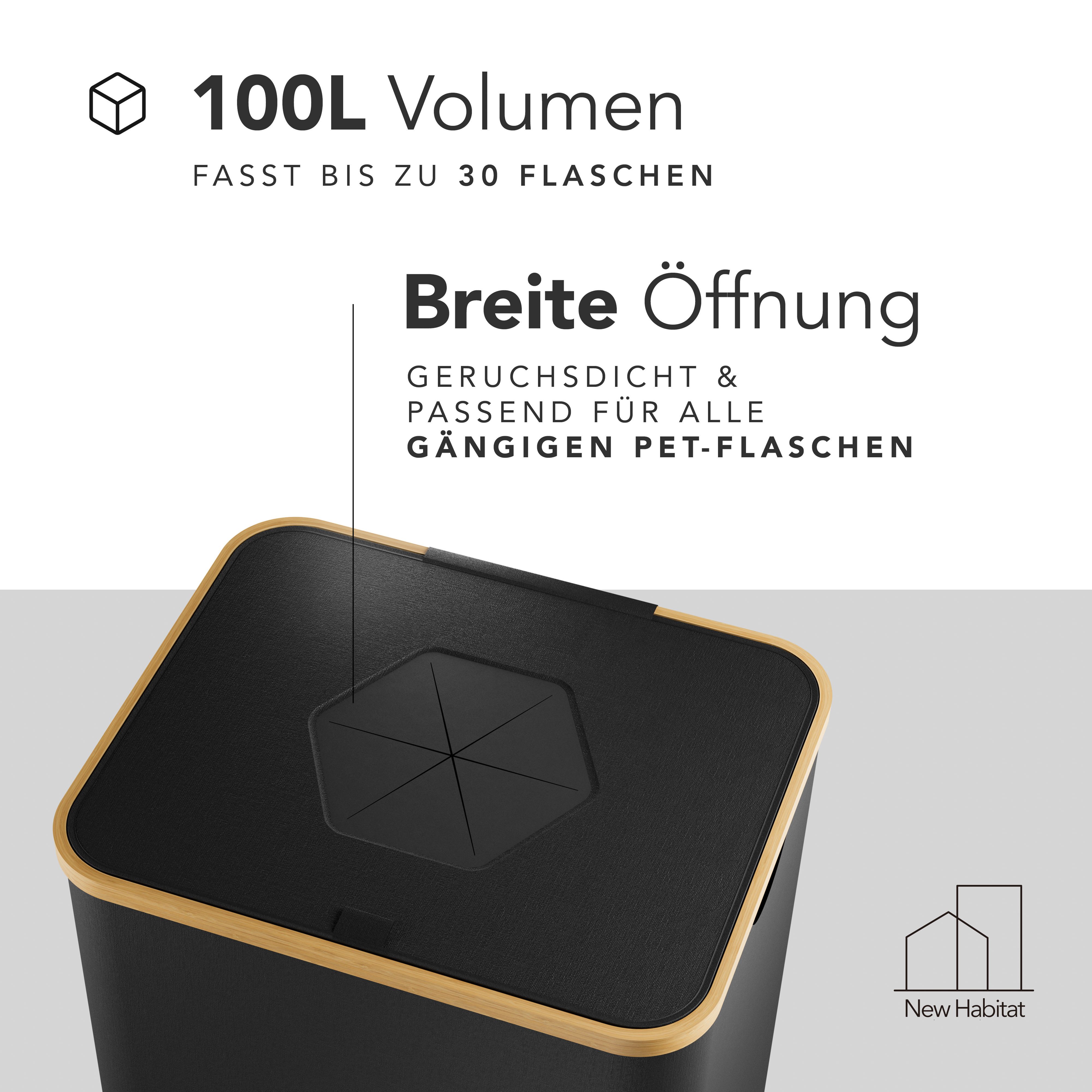 NewHabitat Flaschenkorb Pfandflaschen Sammelbehälter inkl. Tragetasche günstig online kaufen