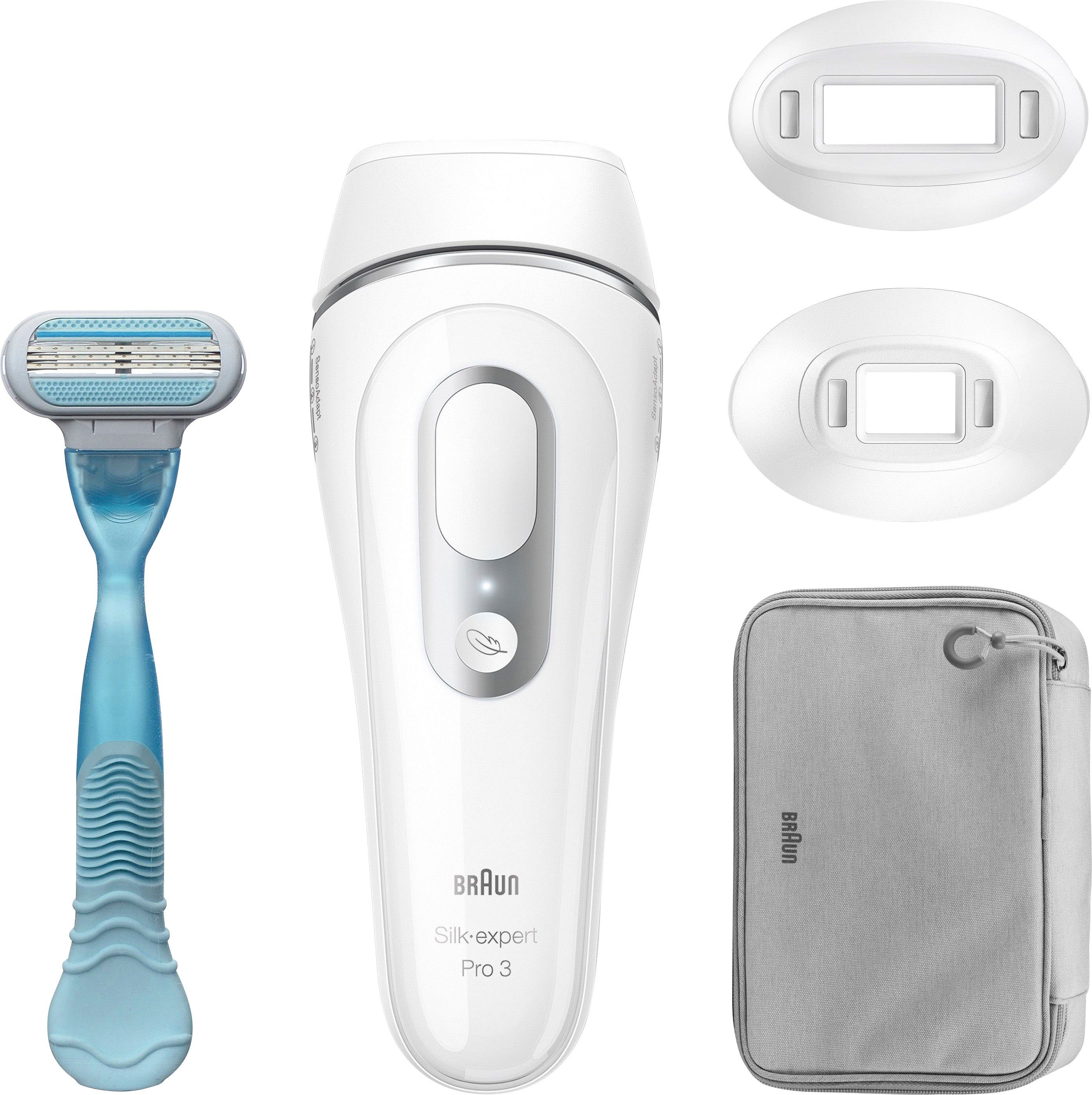 Lichtimpulse, Pro-Technologie Skin 300.000 Silk-Expert 3 IPL, Braun IPL-Haarentferner PL3221 Pro