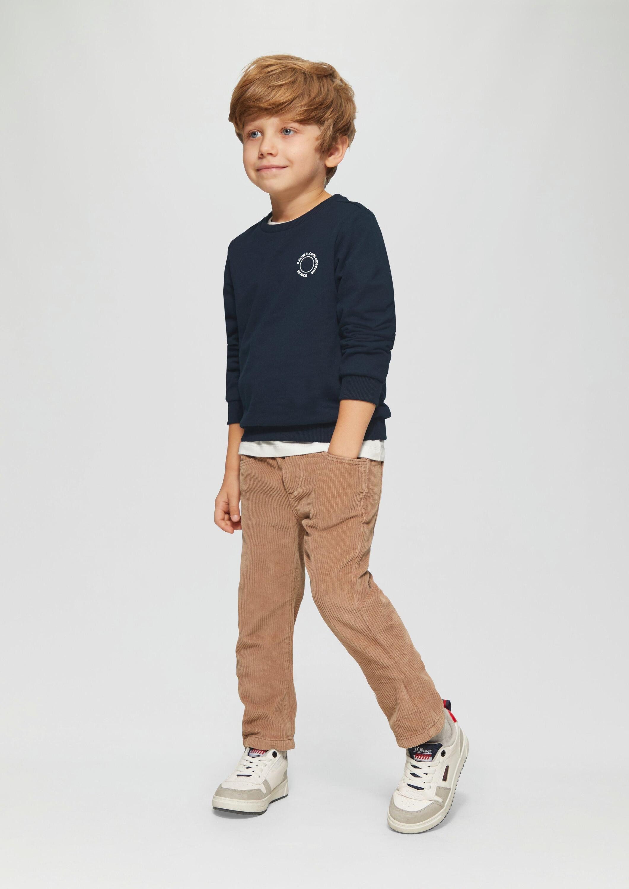 s.Oliver Sweatshirt Sweatshirt Unisex Sweatshirt mit Rippbündchen und kleinem Print-Detail – Bild 5 von 5