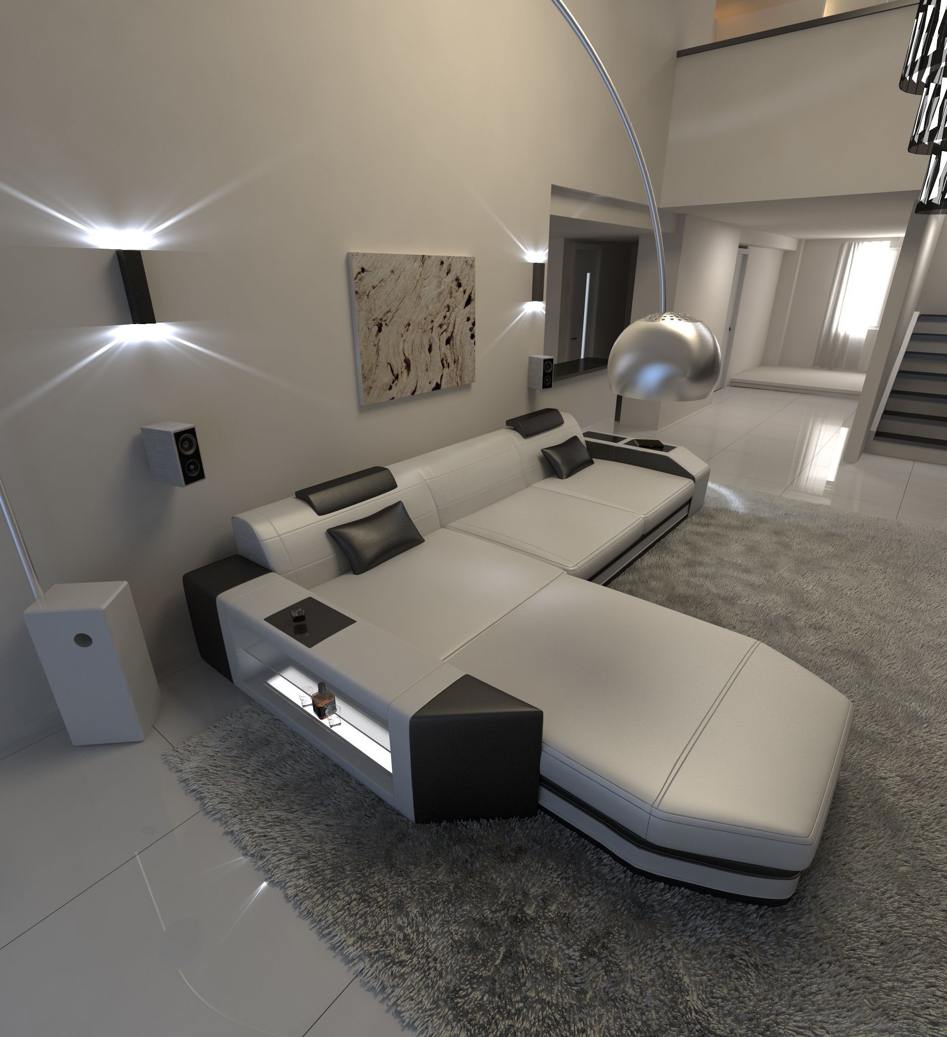 Sofa Dreams Ecksofa Ledercouch Sofa Leder günstig online kaufen