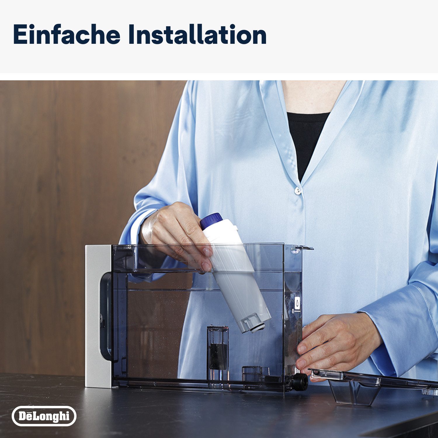 De'Longhi Wasserfilter DLSC002 für alle Kaffeevollautomaten mit Wasserfilter von De'Longhi, Zubehör für Pflege&Schutz der Maschine & optimiert für Kaffeequalität