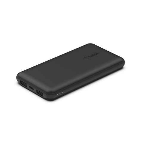 Belkin BoostCharge 10.000mAh Powerbank 15 Watt zum Laden von 3 Geräten Powerbank 10000 mAh, 1x USB-C, 2x USB-A, Power für bis zu 40 Stunden