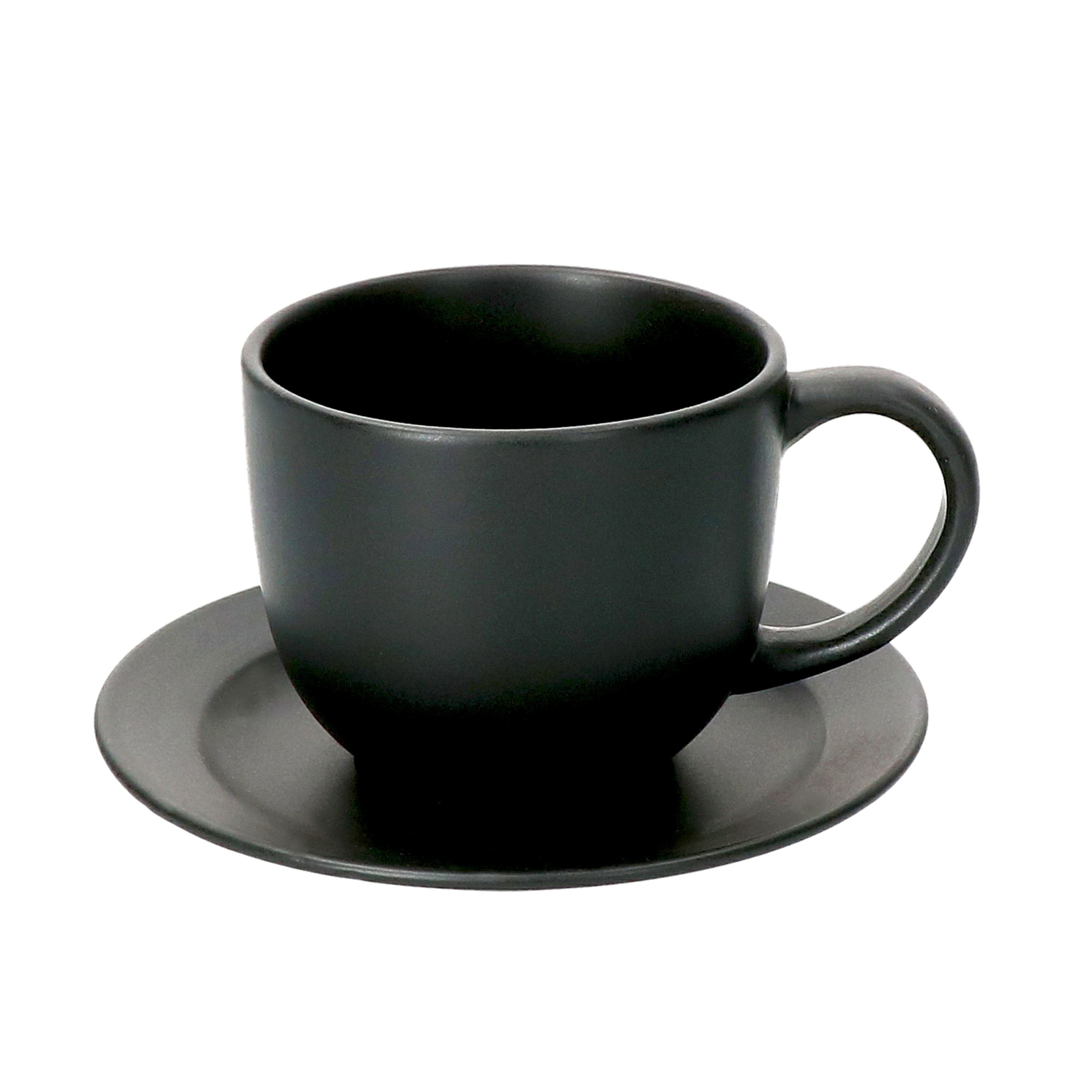 MamboCat Kaffeeservice 18-tlg. Kaffeeservice Londen Lampart Nero Schwarz