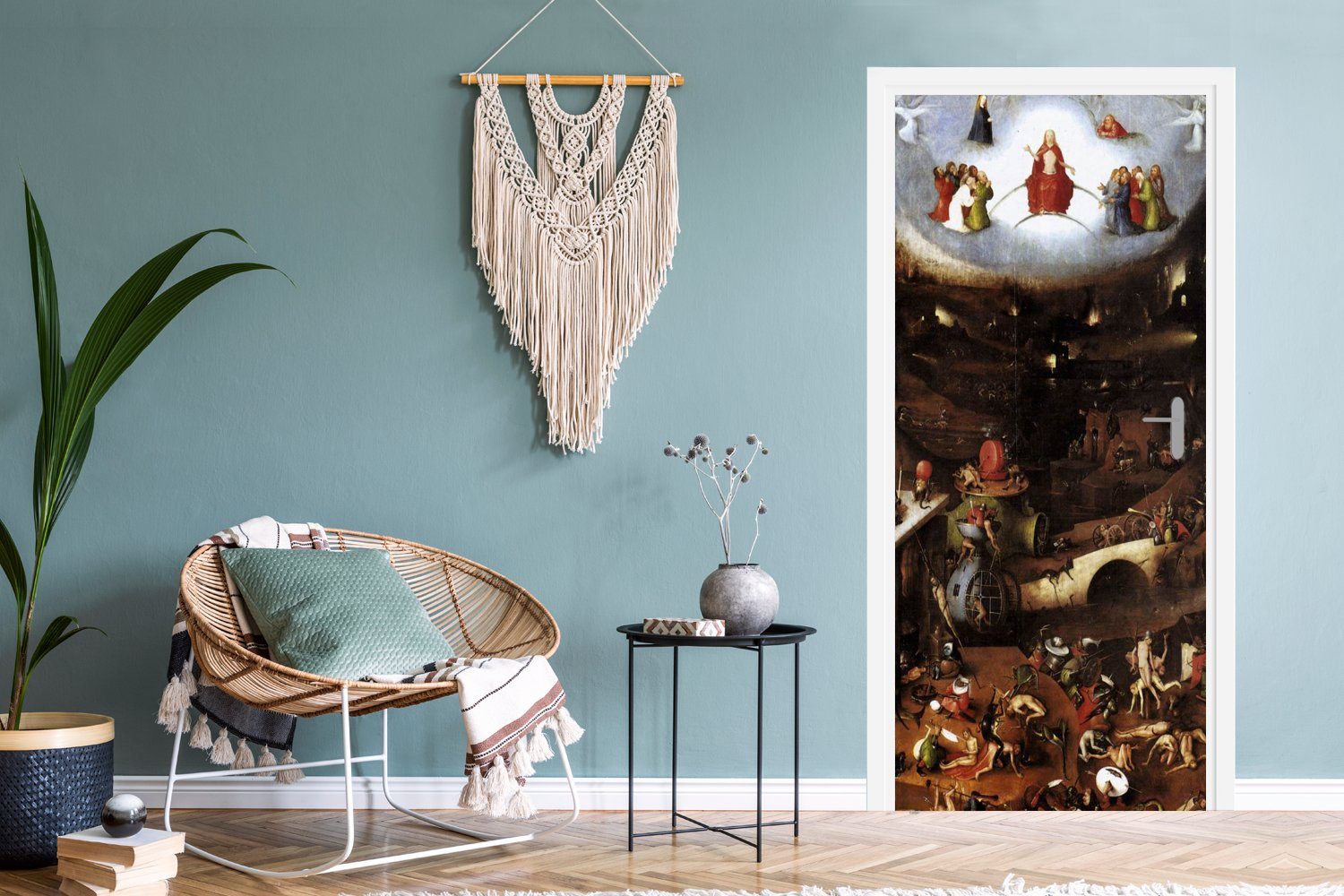 - Türtapete Bosch, Hieronymus Tür, MuchoWow Gericht 75x205 St), für Gemälde Türaufkleber, bedruckt, Das Fototapete von Jüngste Matt, (1 cm