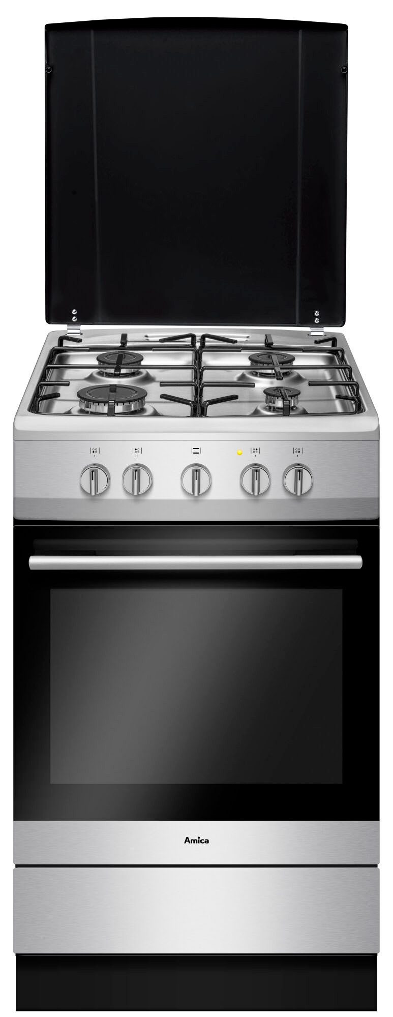 Amica Gas-Standherd SHGG 11568 E, Klassisches Kochen mit direkter Gasflamme und vertrauter Bedienung