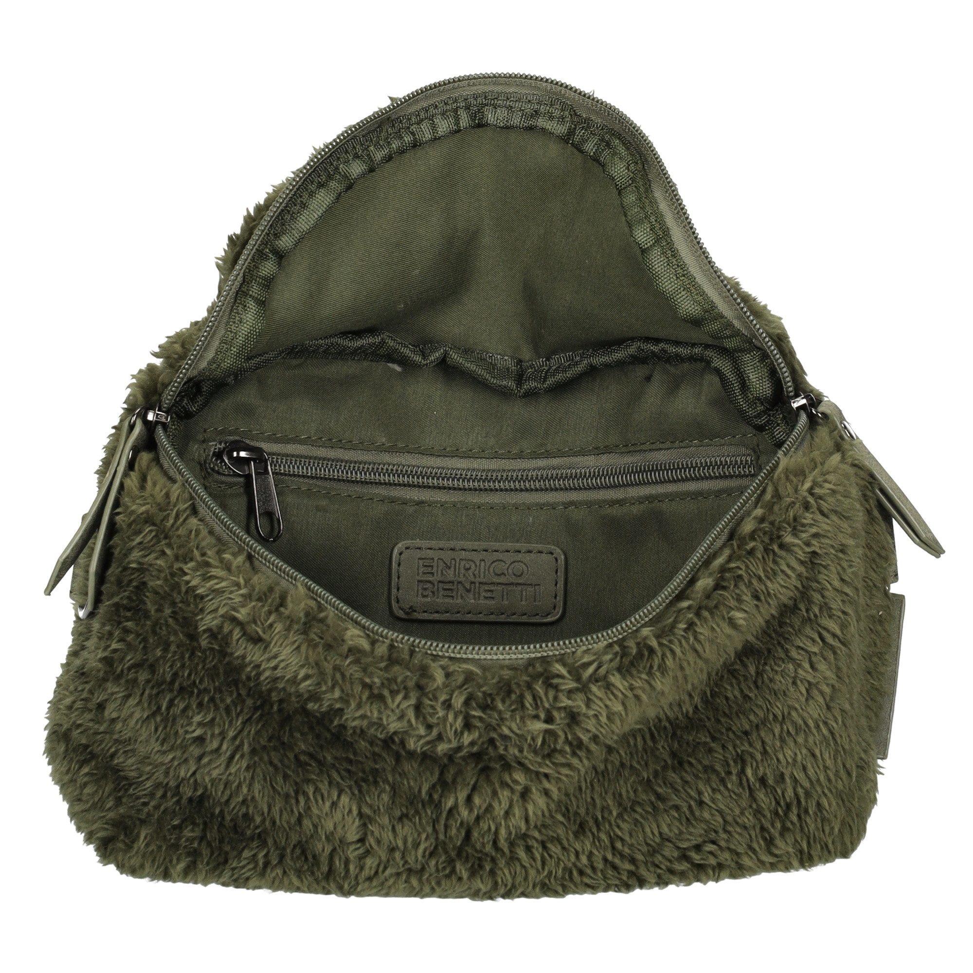 Enrico Benetti Umhängetasche Tasche Teddyfell Crossbody Bag Gürteltasche Teddy (Bauchtasche, Schultertasche), flauschig weich