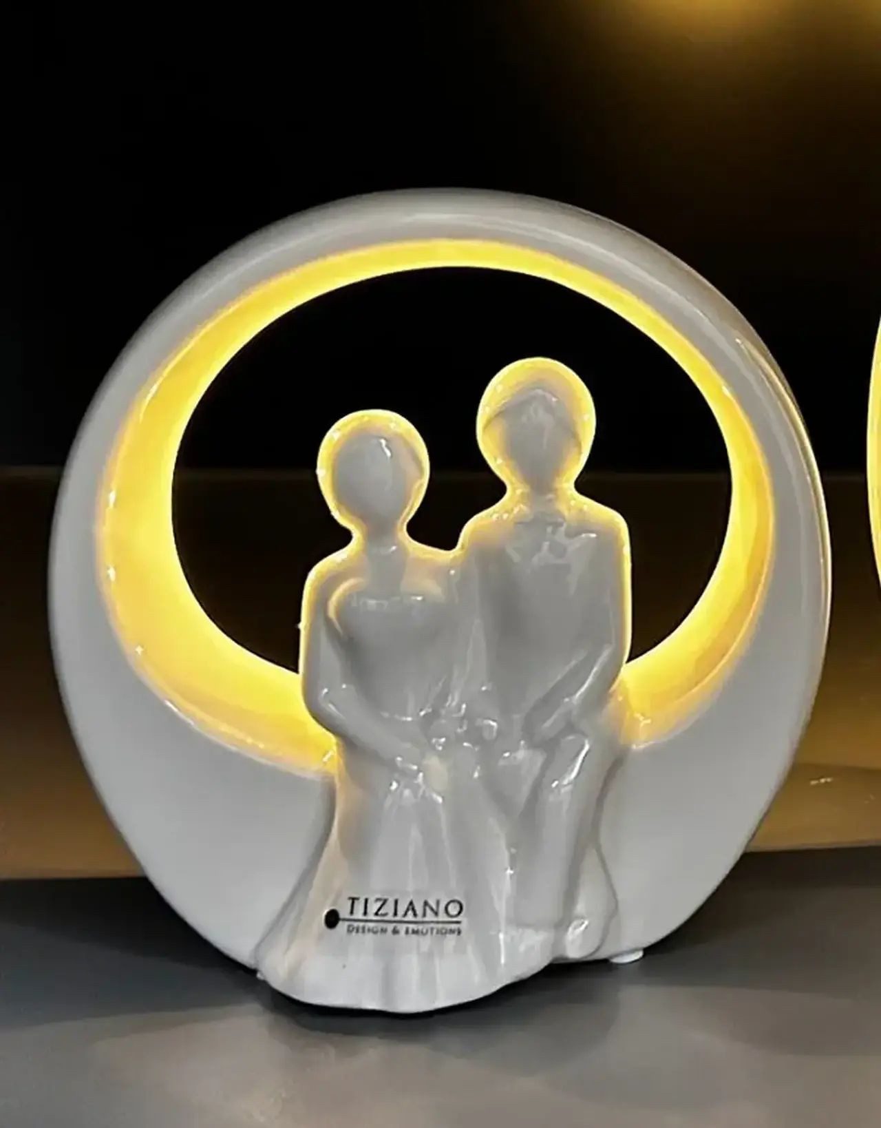 TIZIANO - DESIGN & EMOTIONS LED Dekolicht LED Objekt „Just Married“ – Romantische Hochzeitsdeko mit Timer, LED fest integriert