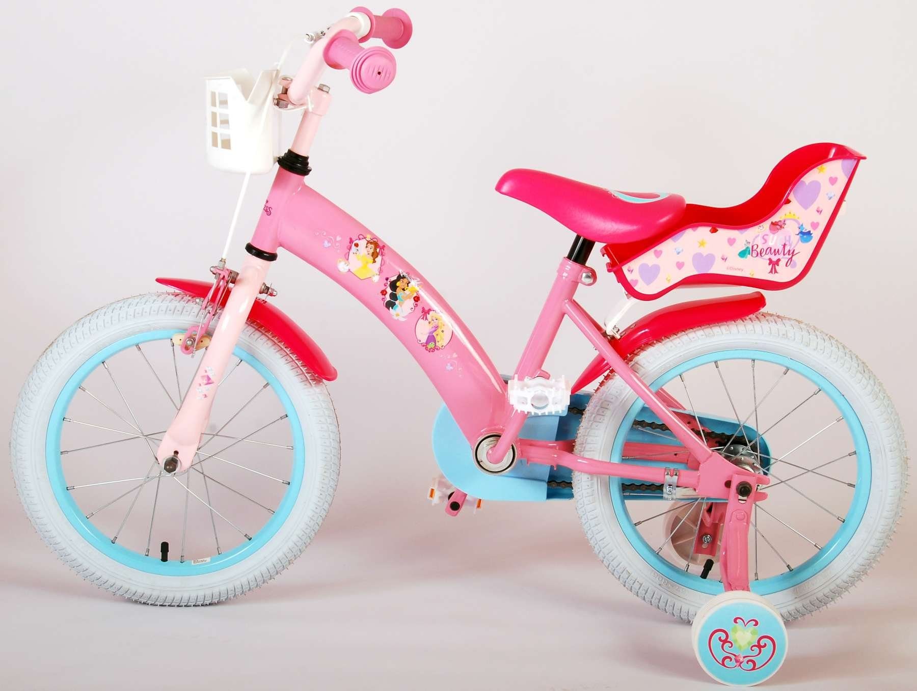 Kinder Sicherheitsgriffe), - Laufrad Gang, mit Kinderrad Zoll TPFSports 1 16 Princess + (Mädchen Rutschfeste 16 Rücktritt mit Handbremse, Stützräder Fahrrad Kinderfahrrad Zoll Mädchen Disney Fahrrad