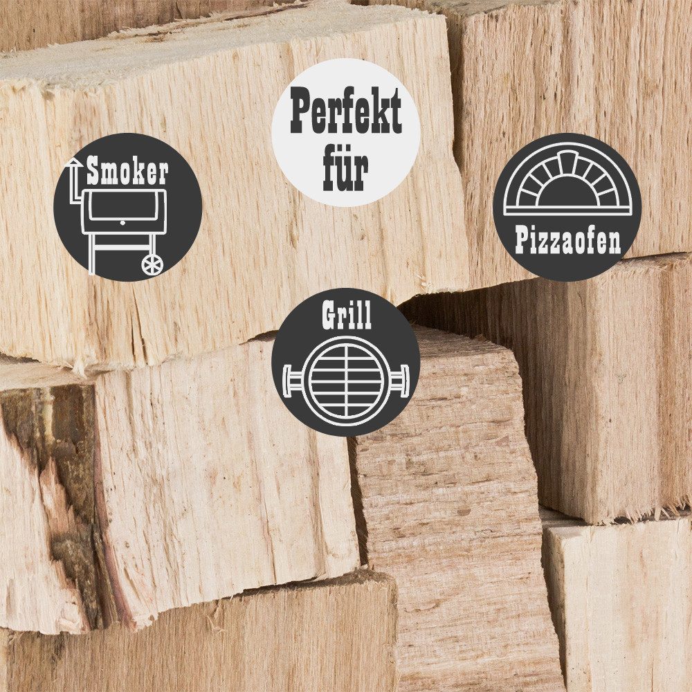 Grillmaster Räucherspäne Räucherklötze 4kg Buche Chunks Räuchern Smoken BBQ Grill Feuer, 4 kg – Bild 4 von 5