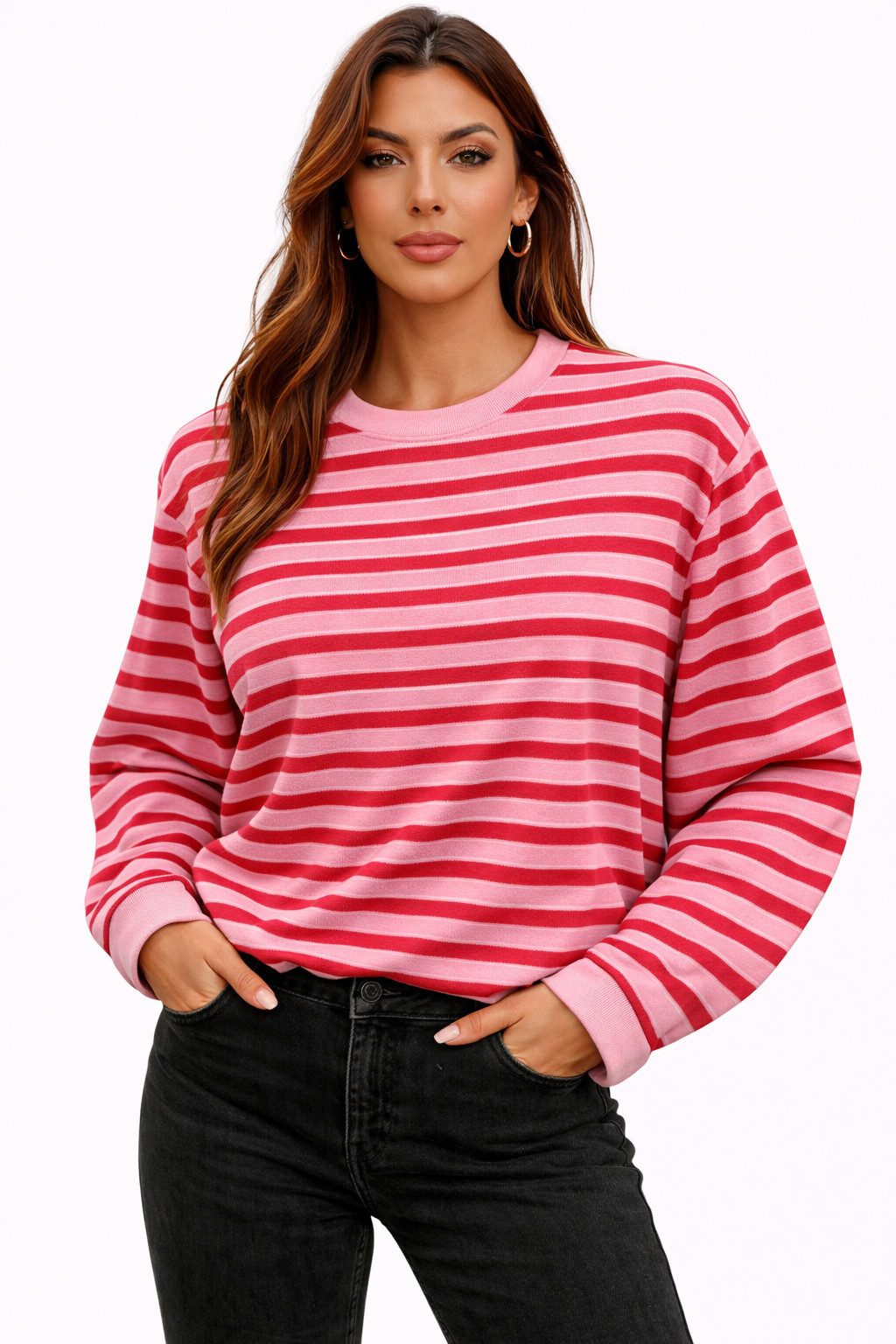 Worldclassca Longsleeve WORLDCLASSCA Longsleeve Streifen Langarm Shirt Swea günstig online kaufen