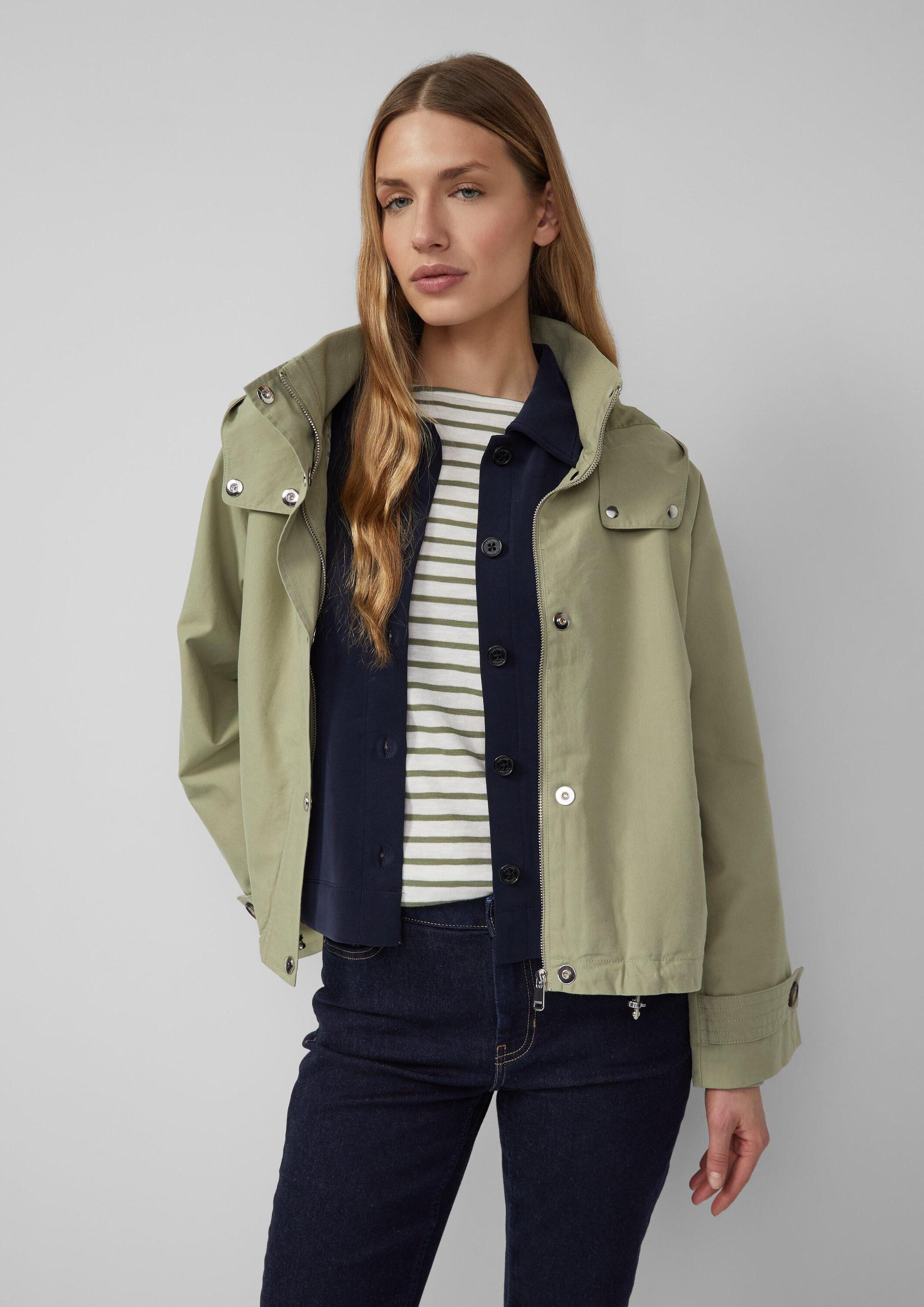 s.Oliver Funktionsjacke Outdoor-Jacke Jacke im Relaxed Fit mit Rippbündchen und Saumregulierung