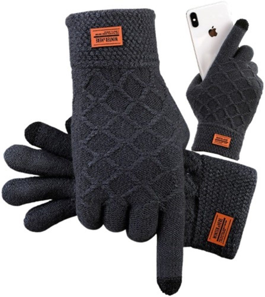 Design, wärmend Muster und Lycille elegante gefüttert elegantes Männer-Handschuhe warme Strickhandschuhe (1 Touchscreen mit sportliches Paar) und geeignet, innen