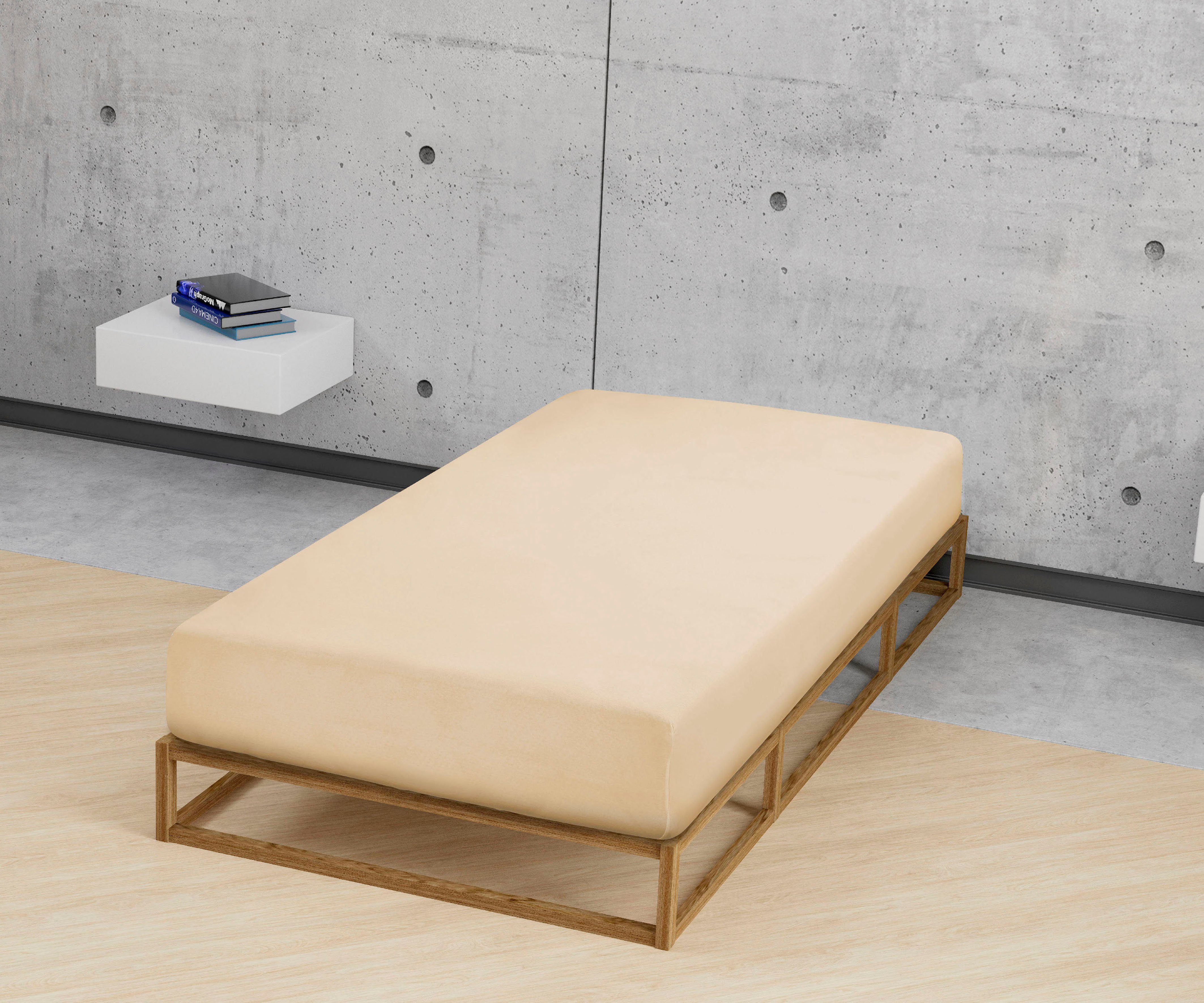 Biberna Spannbettlaken Biber in Gr. 90x200, 140x200 oder 180x200 cm, Biber, günstig online kaufen