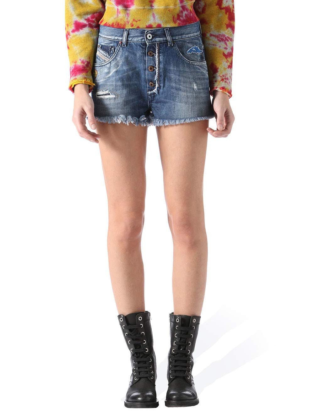 Diesel Jeansshorts Diesel De-Geri Calzoncini Damen Jeans Shorts