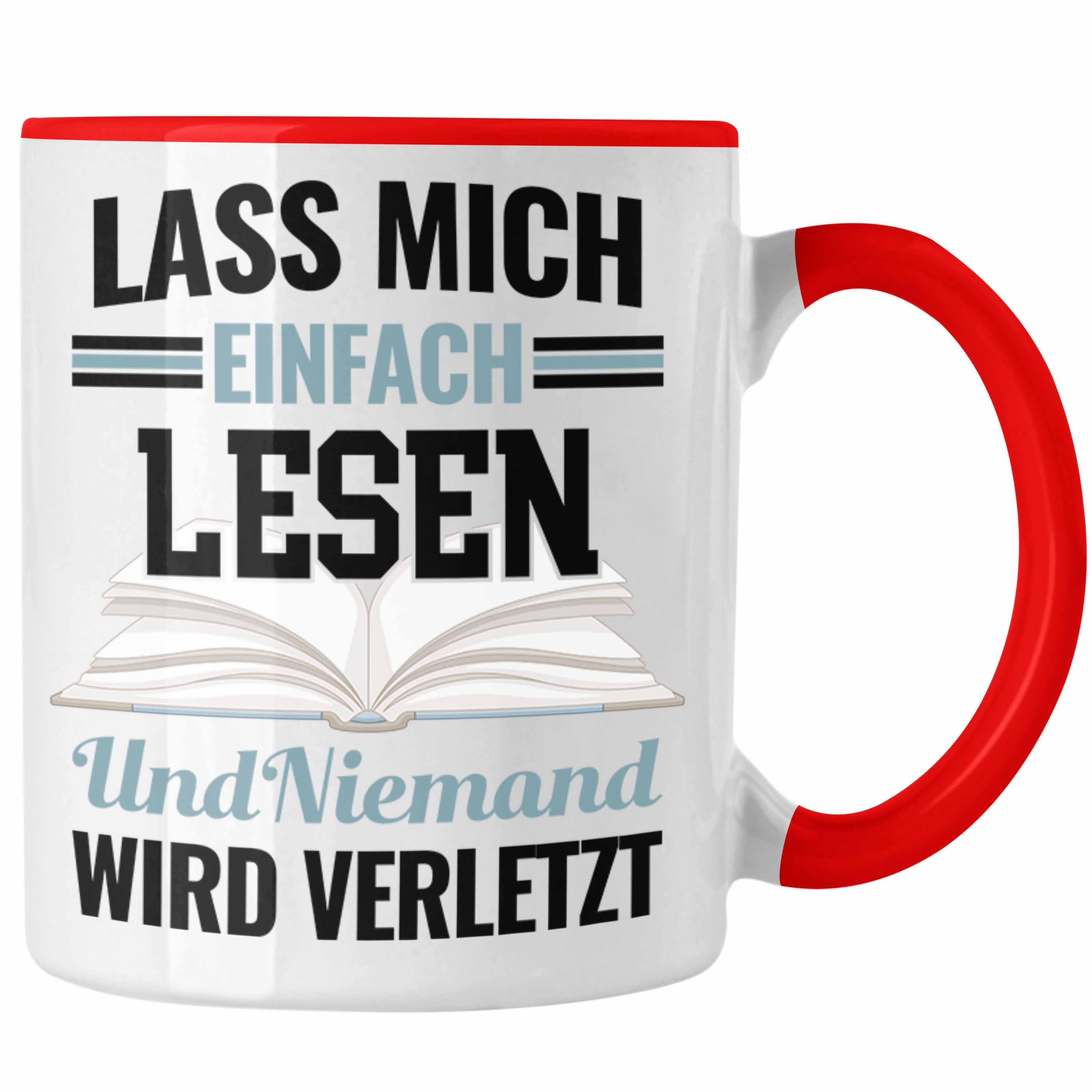 Tasse Einfach Und Verletzt Lesen Bücherwurm Geschenk Grafik Leseratte Kinder Wird Tasse Rot Lesen Niemand Trendation Geschenkidee Lesender Lass - Mich Trendation Panda