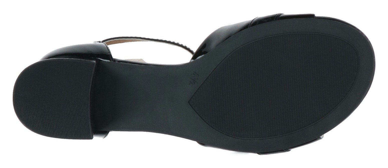 Schmuckelement Sandalette Caprice mit schwarz-glänzend schönem