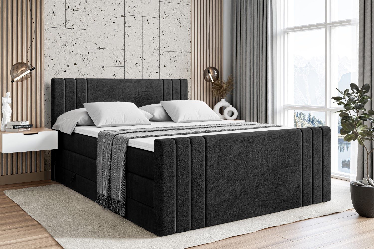 ALTDECOR Boxspringbett IDRIKO-Z KING (Multipocket-Matratze H4, günstig online kaufen