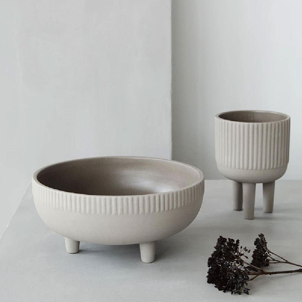 Kristina Dam Blumentopf Studio Schale (Medium) Grau Bowl