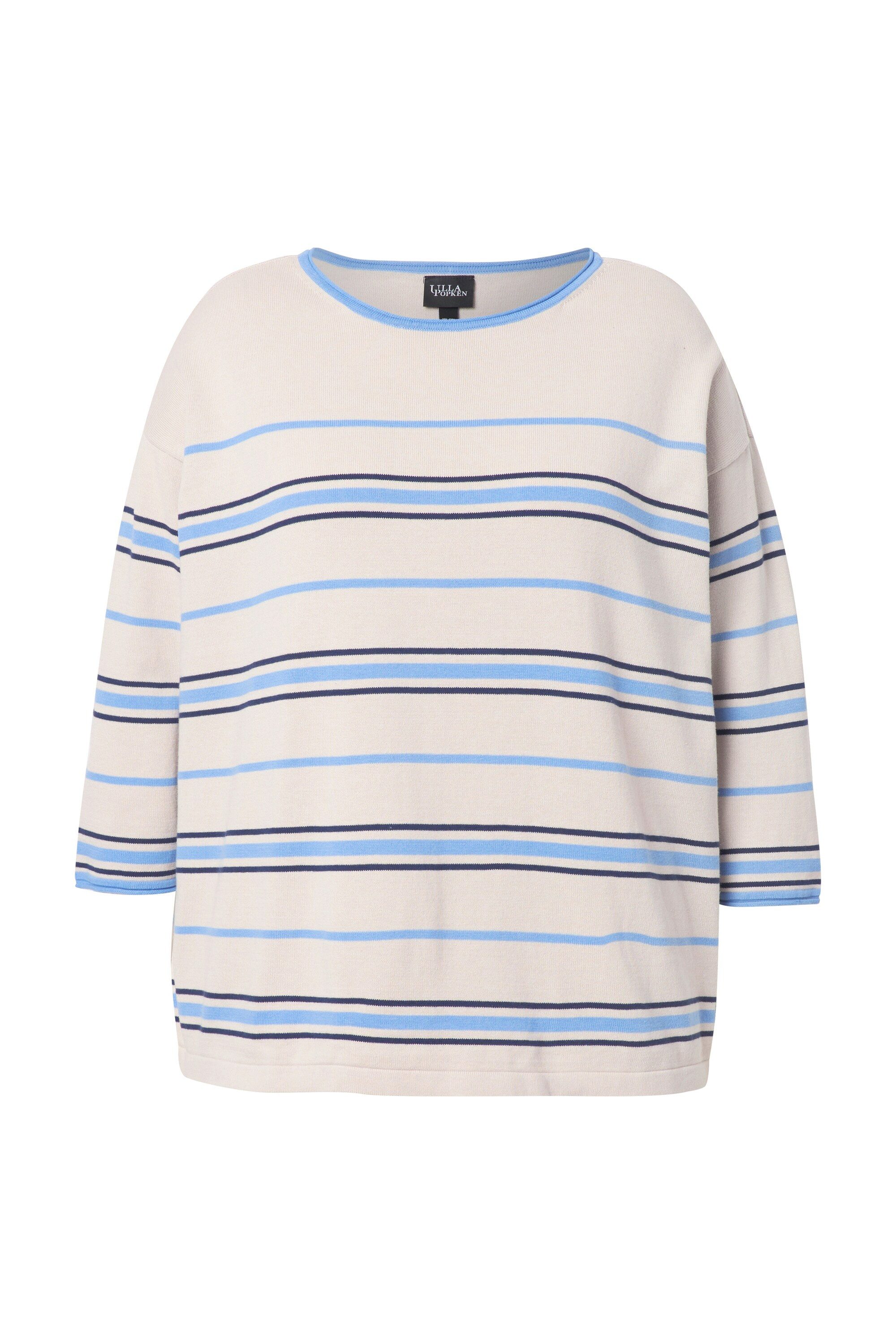 Ulla Popken Strickpullover Pullover Streifen Oversized günstig online kaufen