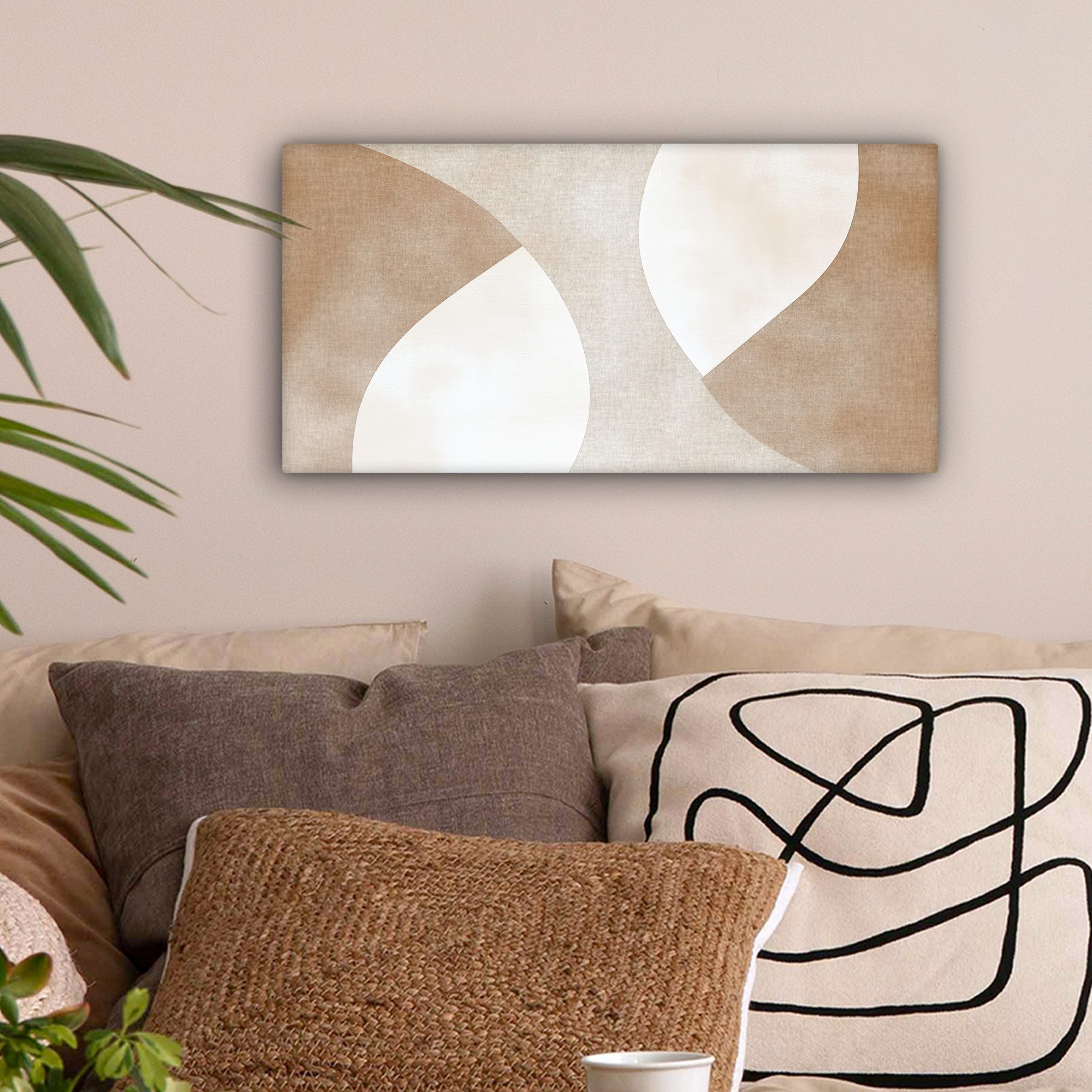 OneMillionCanvasses® Leinwandbild Panorama Braun - Japandi günstig online kaufen