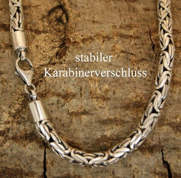 Kiss of Leather Silberkette edle runde Königskette 925 Sterlingsilber Massiv 6 mm 45+55+65cm